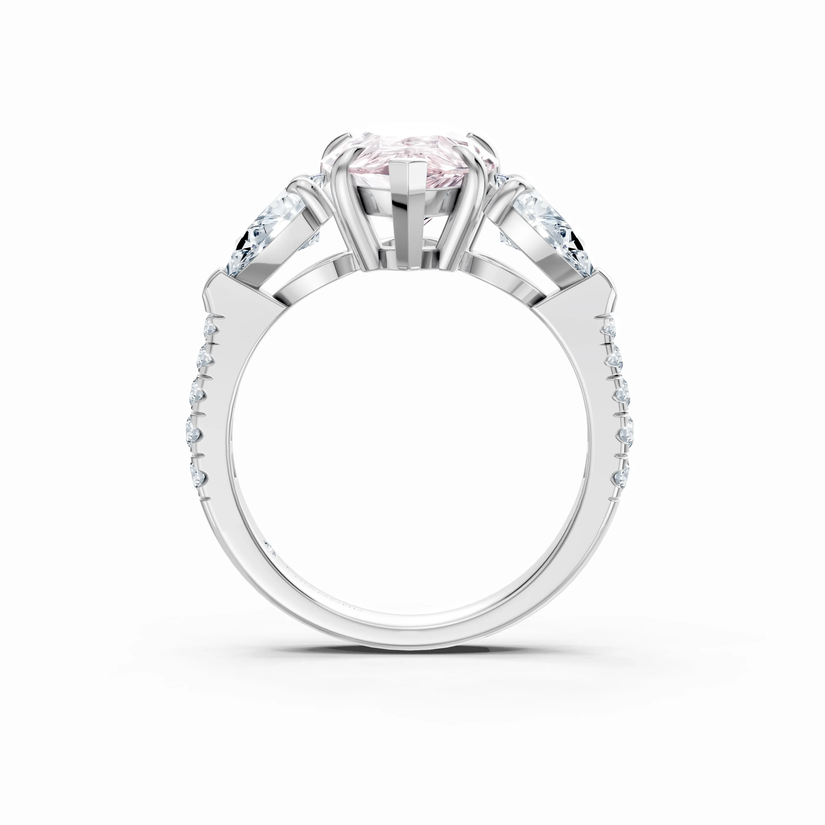 celeste rose trio pear ring - hover - 2