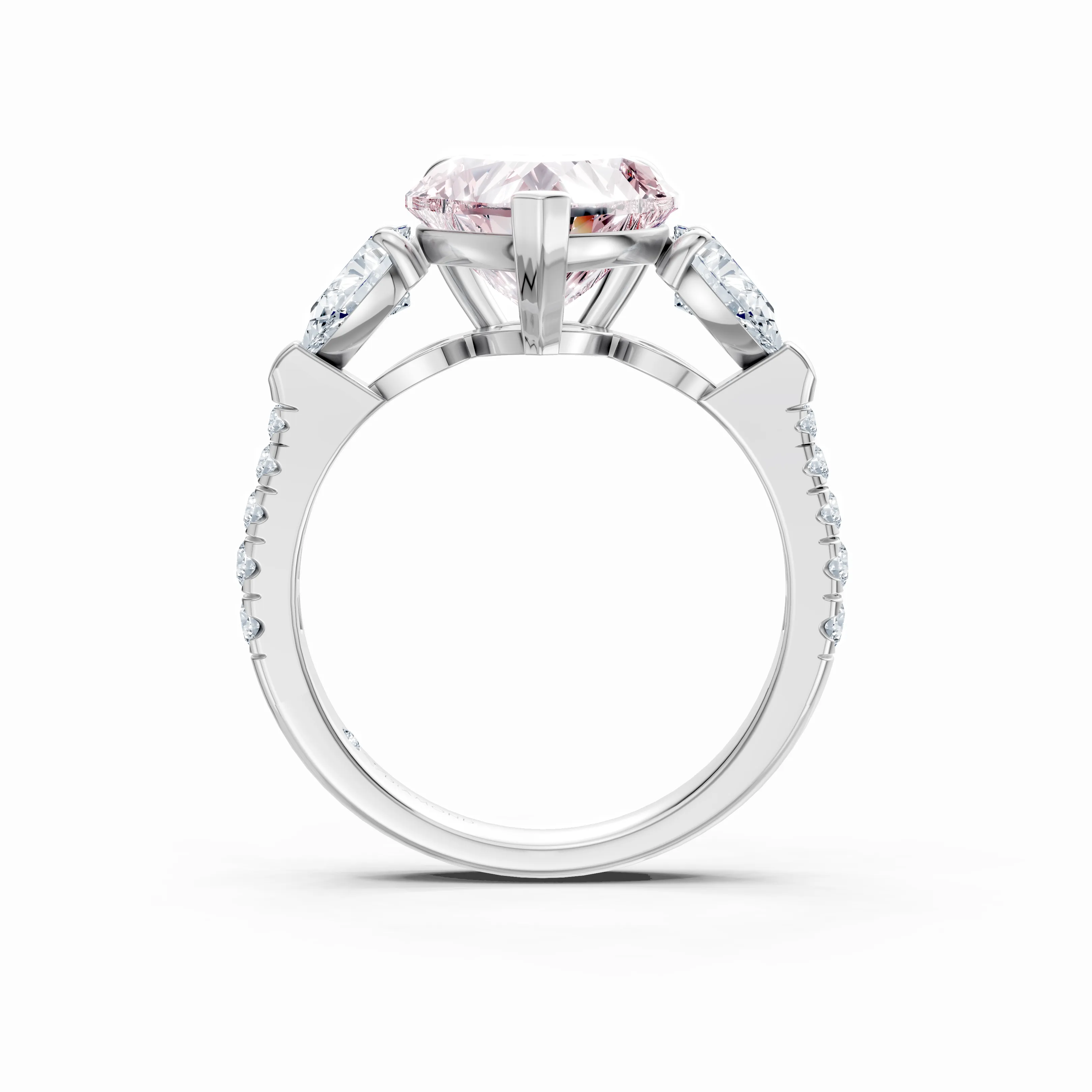 amoura rose heart trio ring - hover - 2