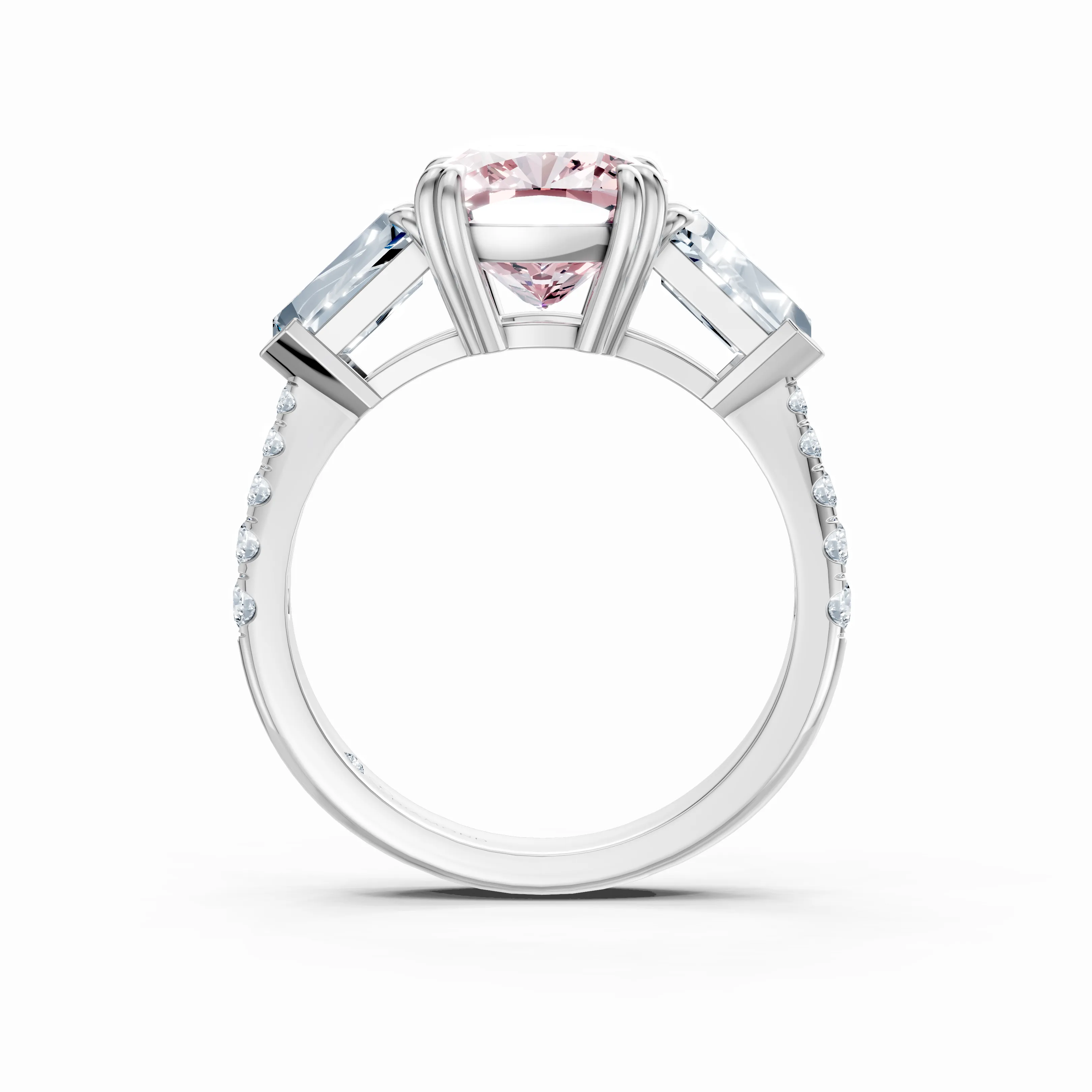 aurielle rose cushion trio ring - hover - 2