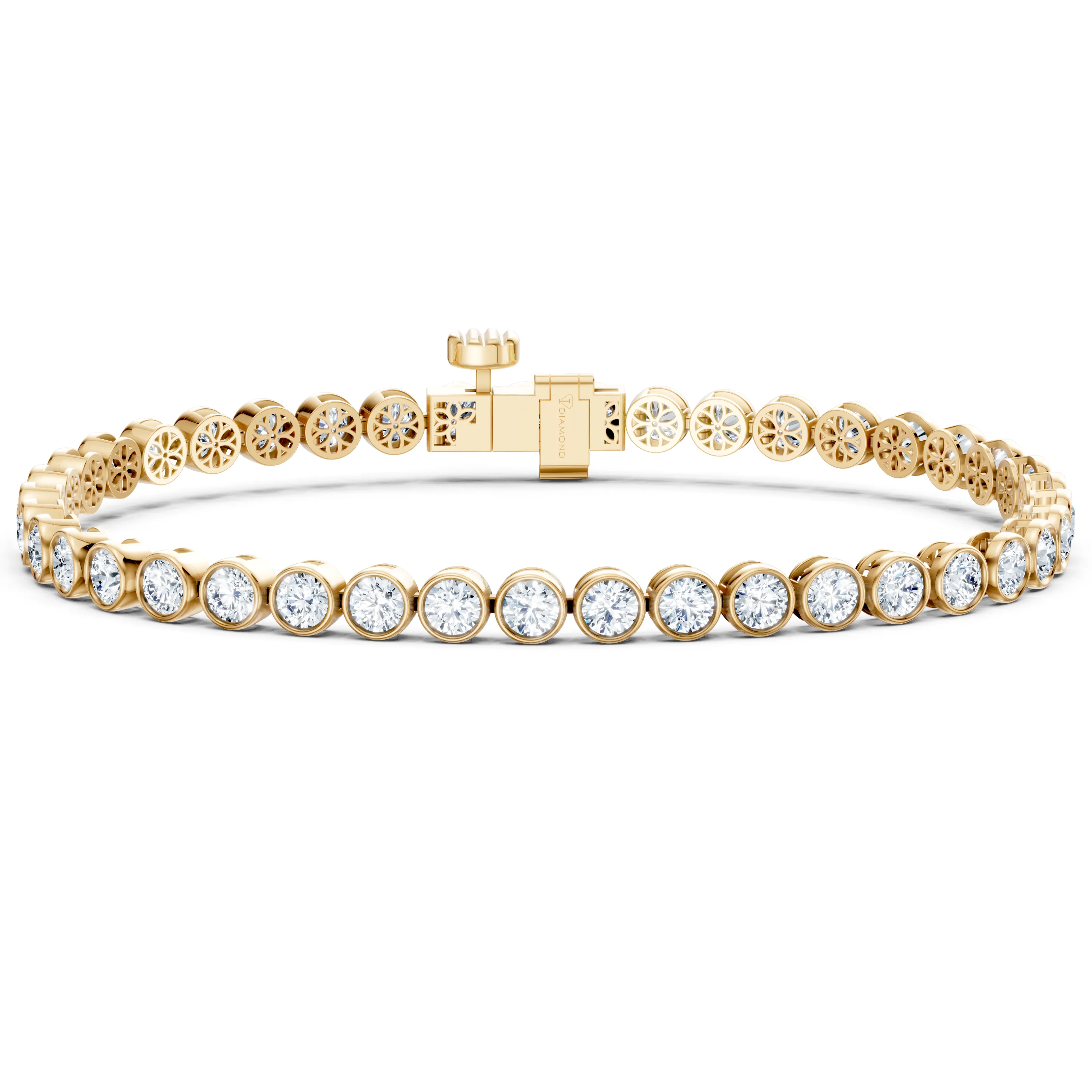 5 carat haloline bezel bracelet - main - 1