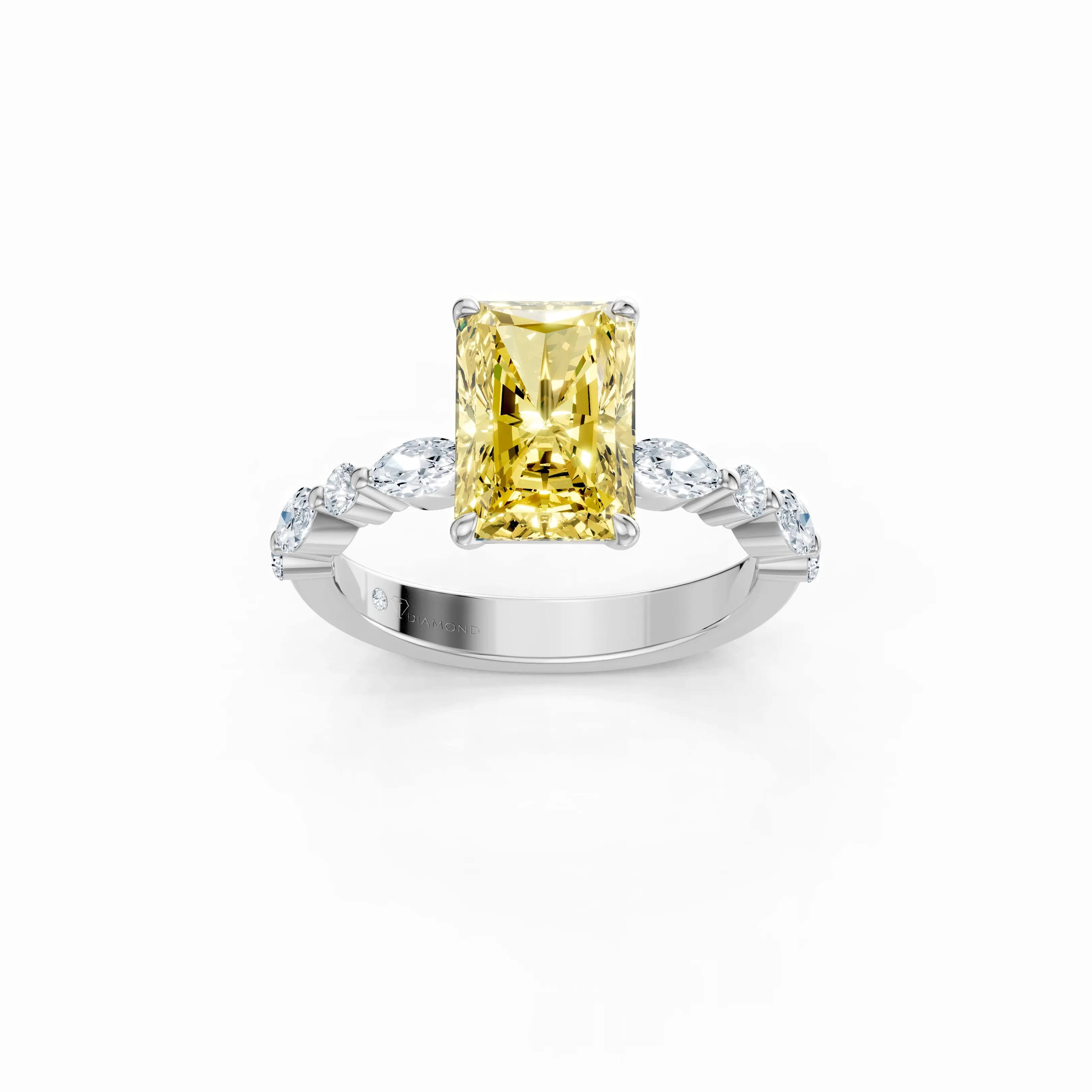 lumiera radiant accent solitaire ring - main - 1
