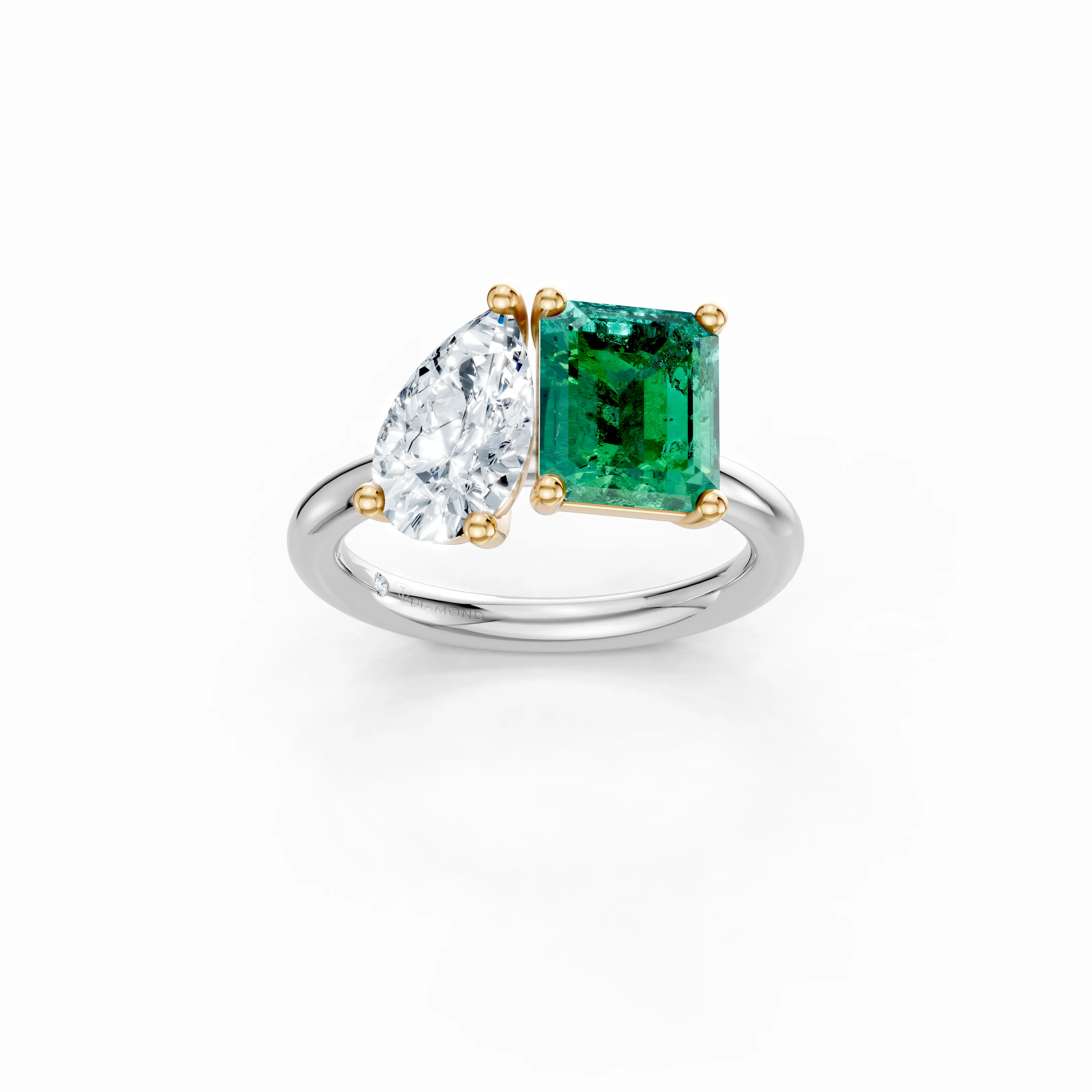 twin muse emerald ring - main - 1