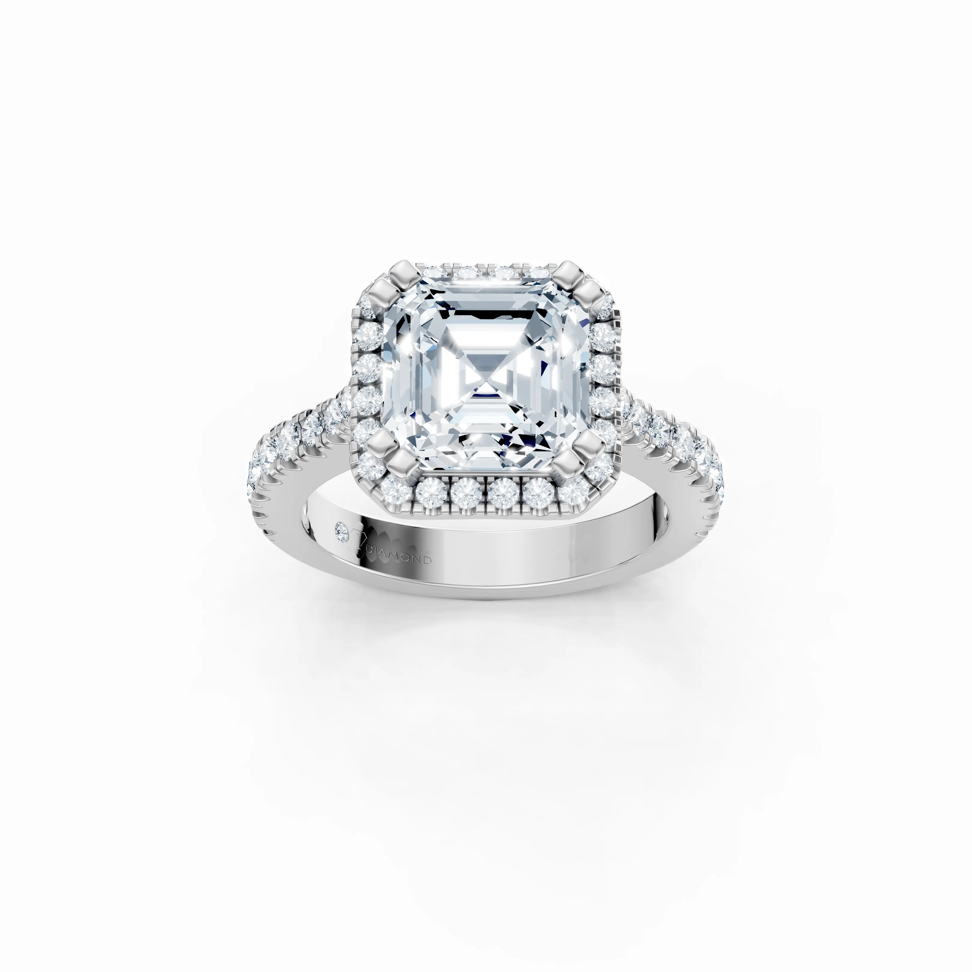 sera asscher halo pave ring - main - 1