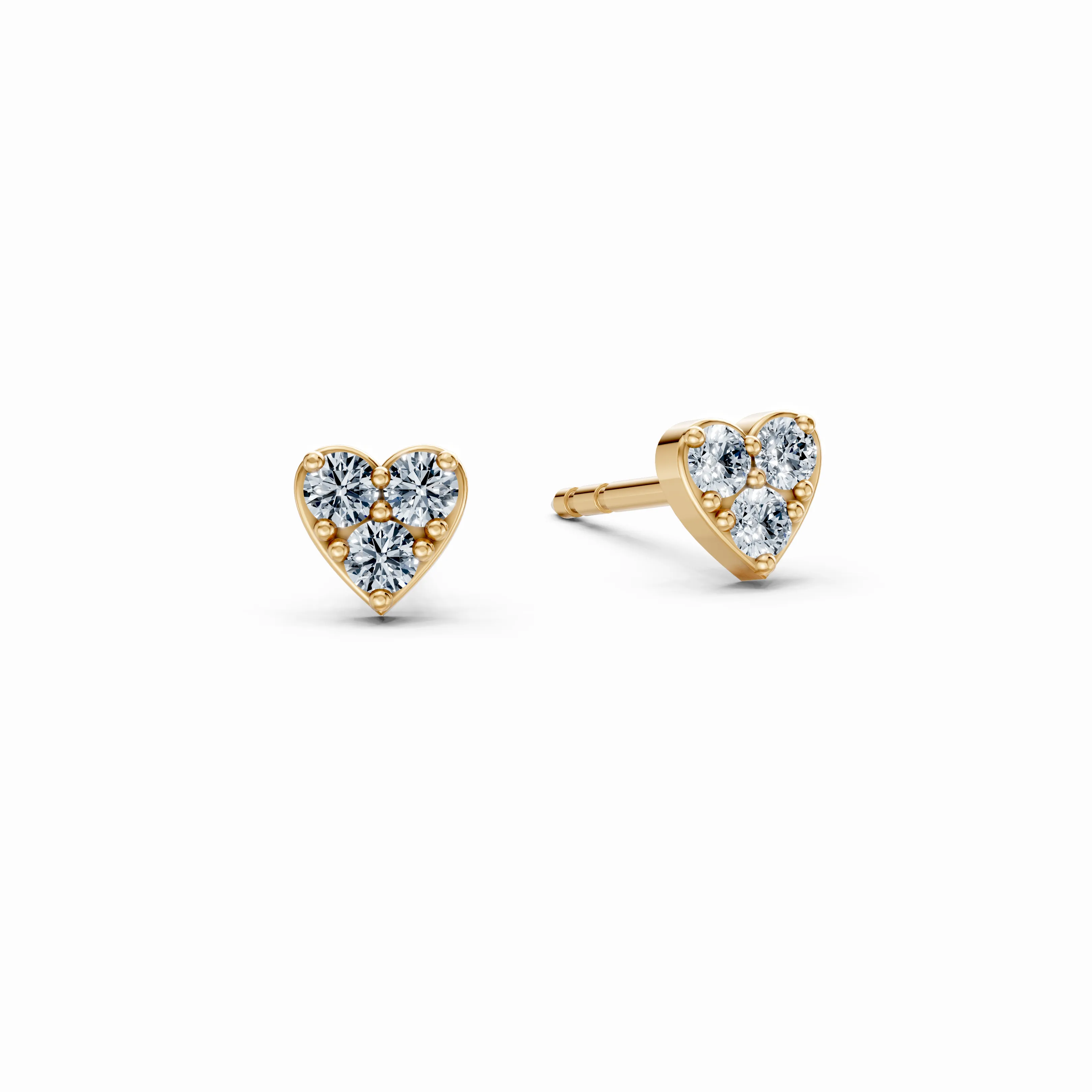 amora heart studs earring - main - 1