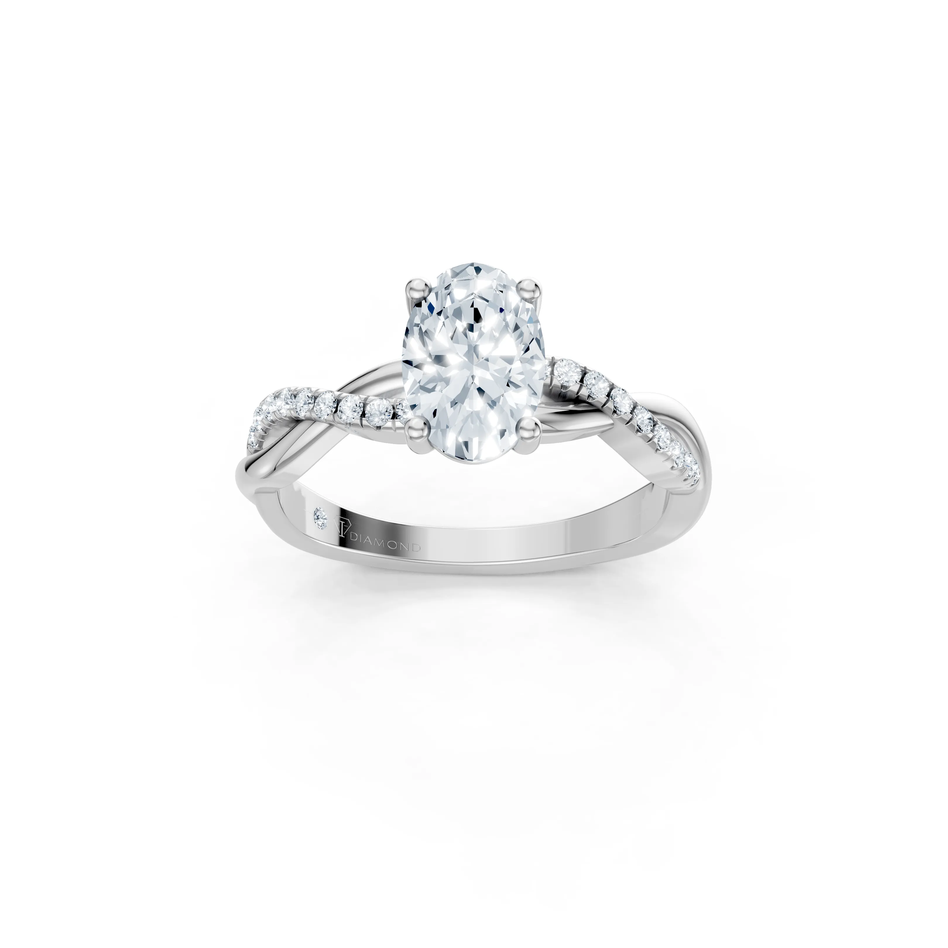 twist embrace oval ring - main - 1