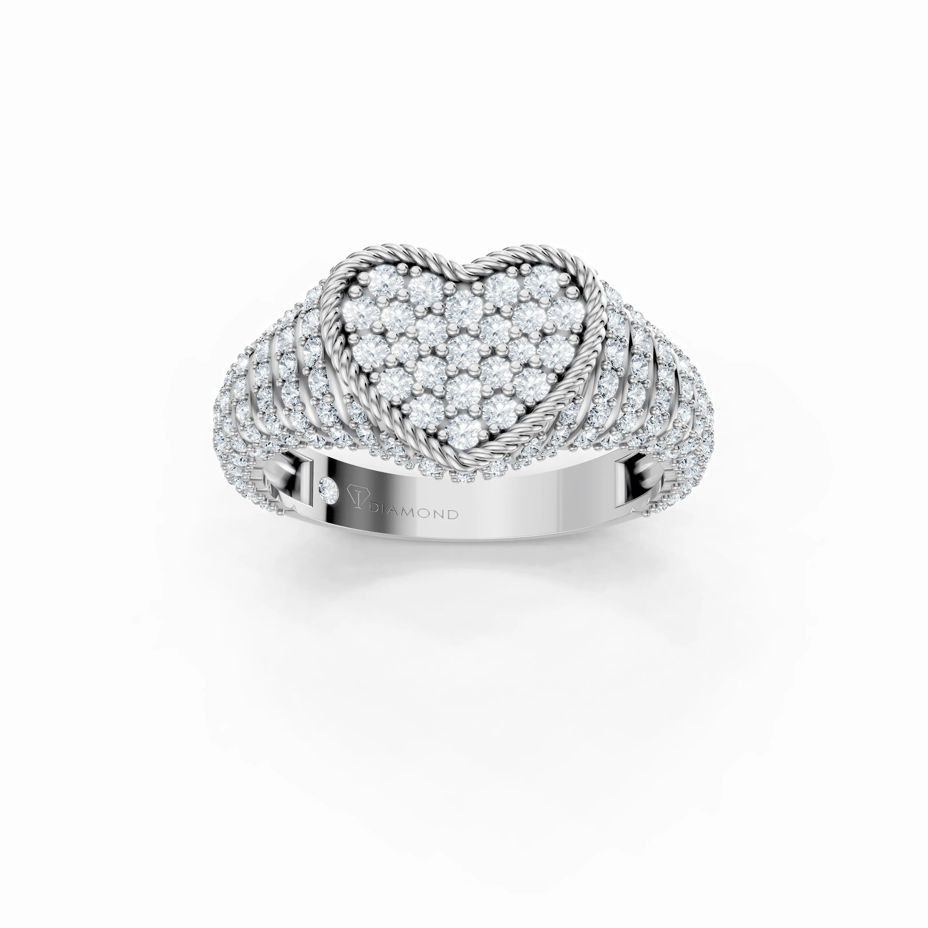 amour pinky heart ring - main - 1