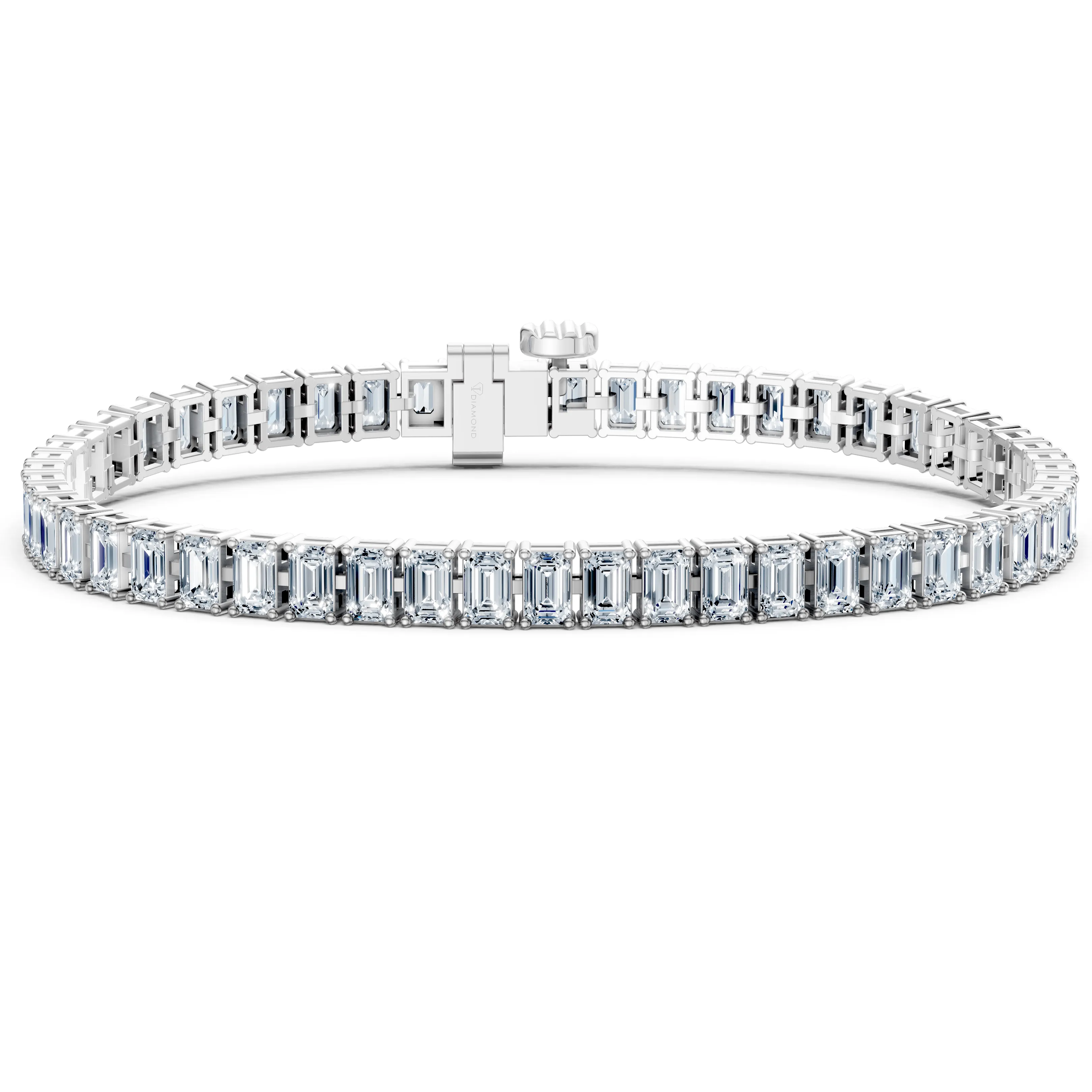 8 carat emerald cascade tennis bracelet - main - 1