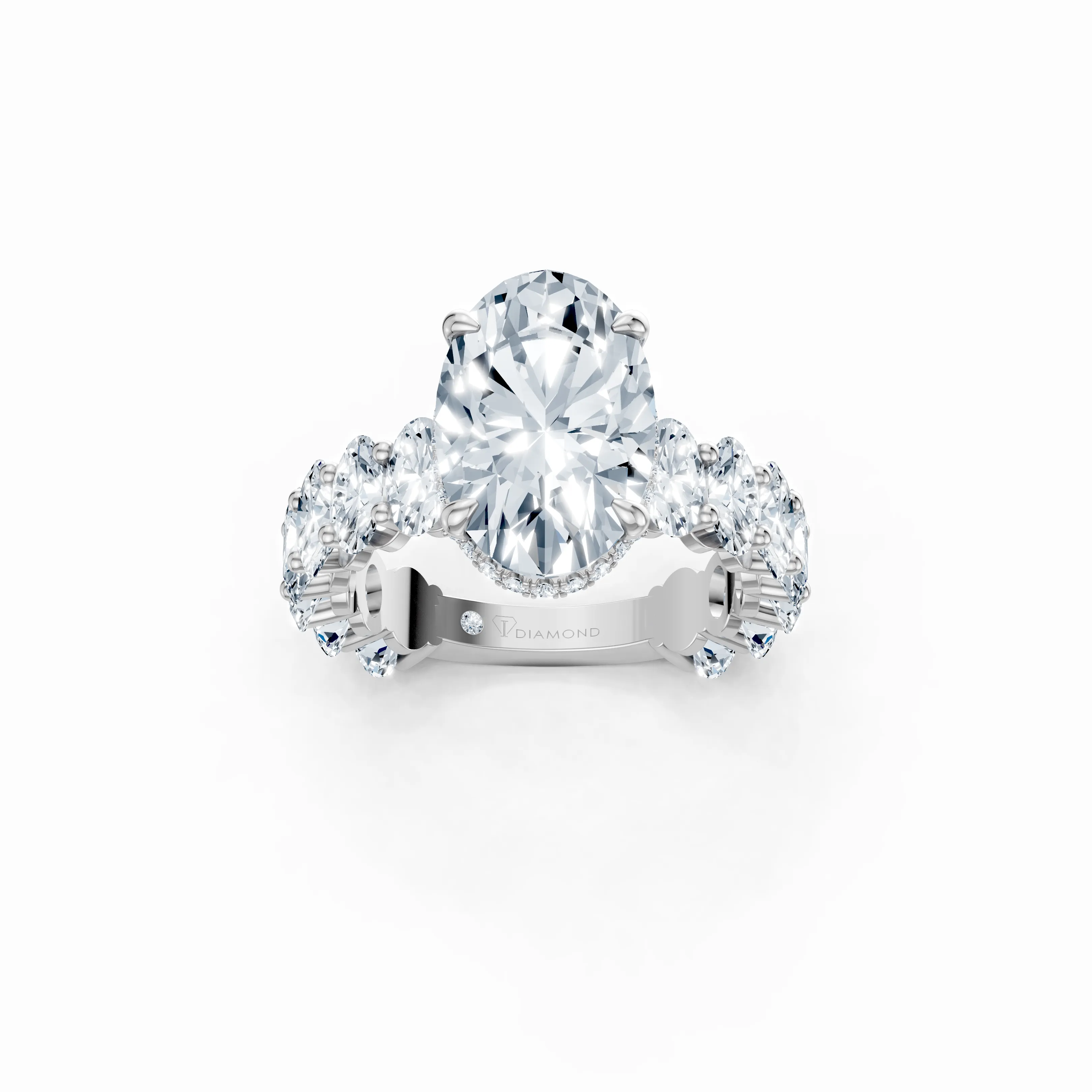 veil arc oval ring - main - 1