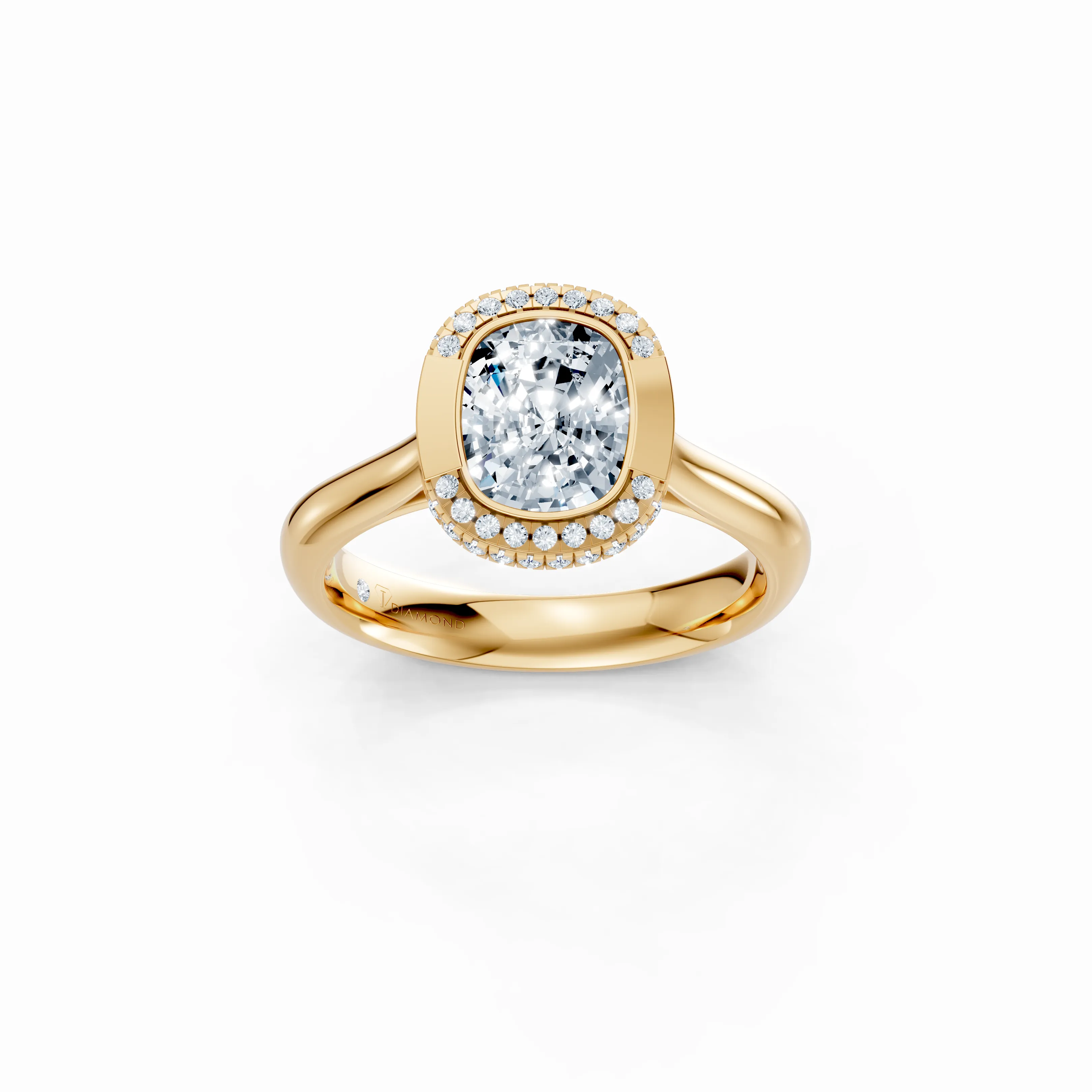 vellune cushion halo ring - main - 1