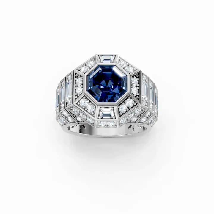 Sapphire Sovereign Citadel Ring