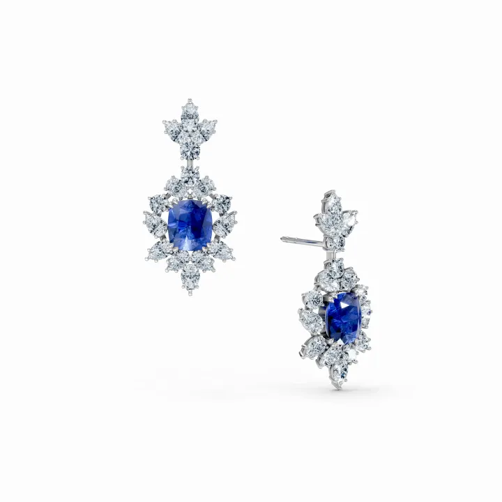 Roselle Sapphire Drop Earrings