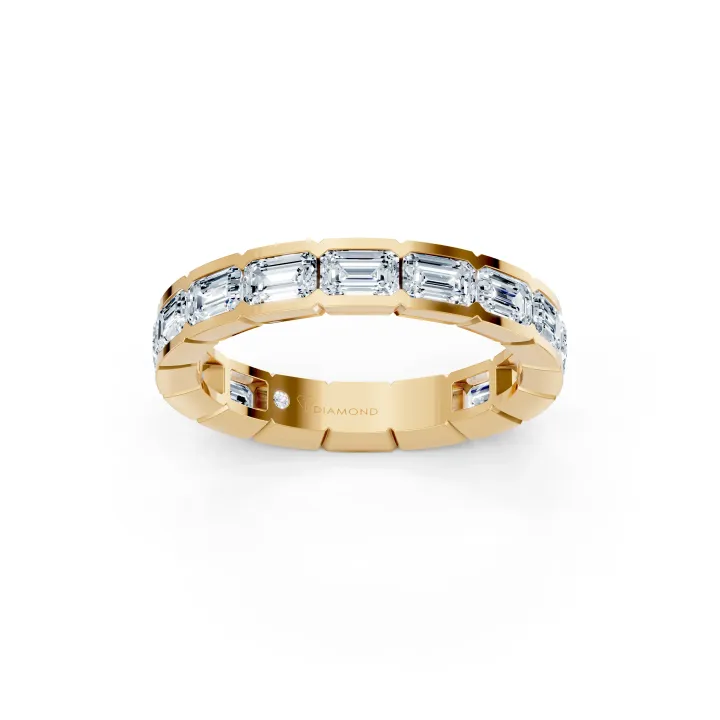Valencia Emerald Bezel Eternity Band