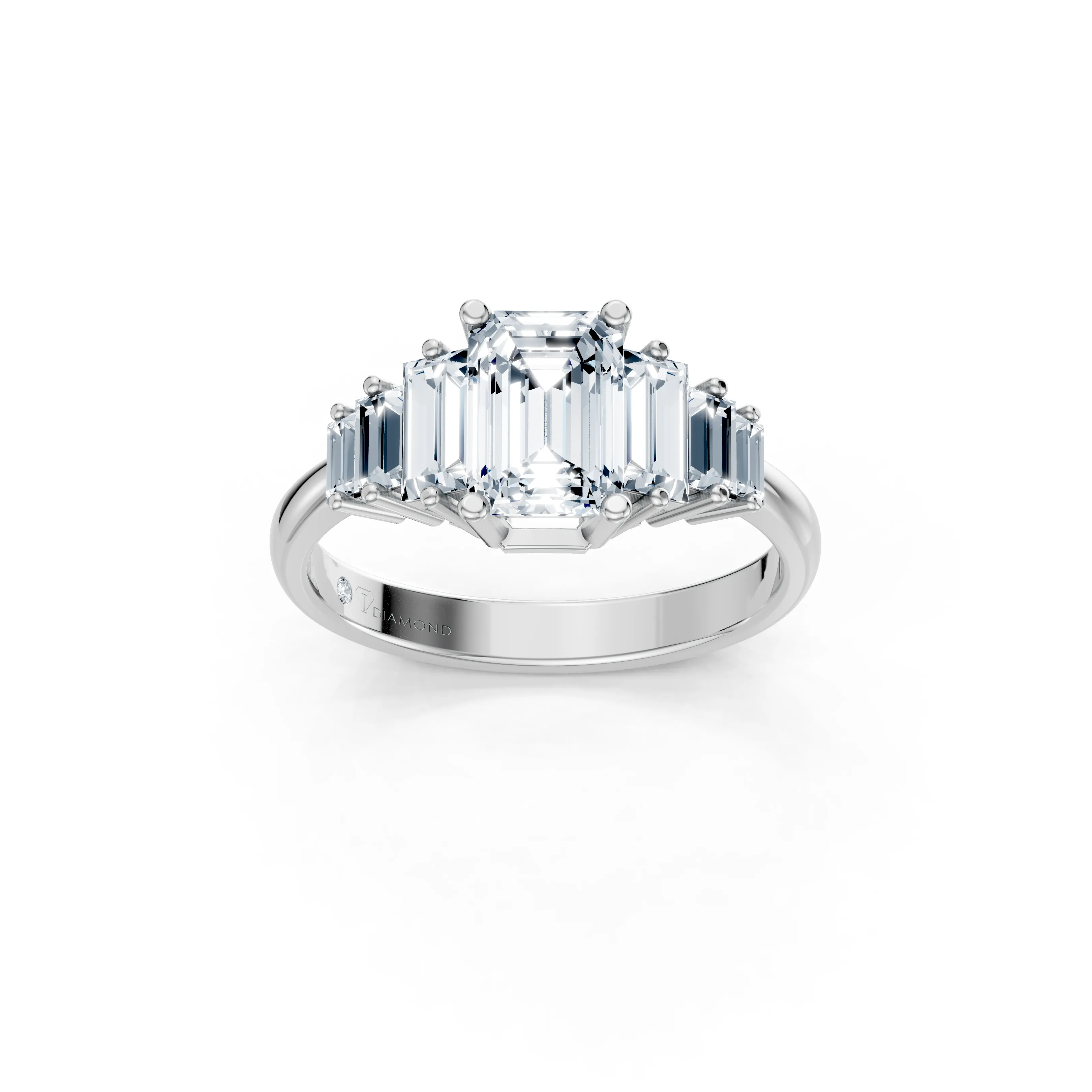 zyphora emerald baguette ring - main - 1