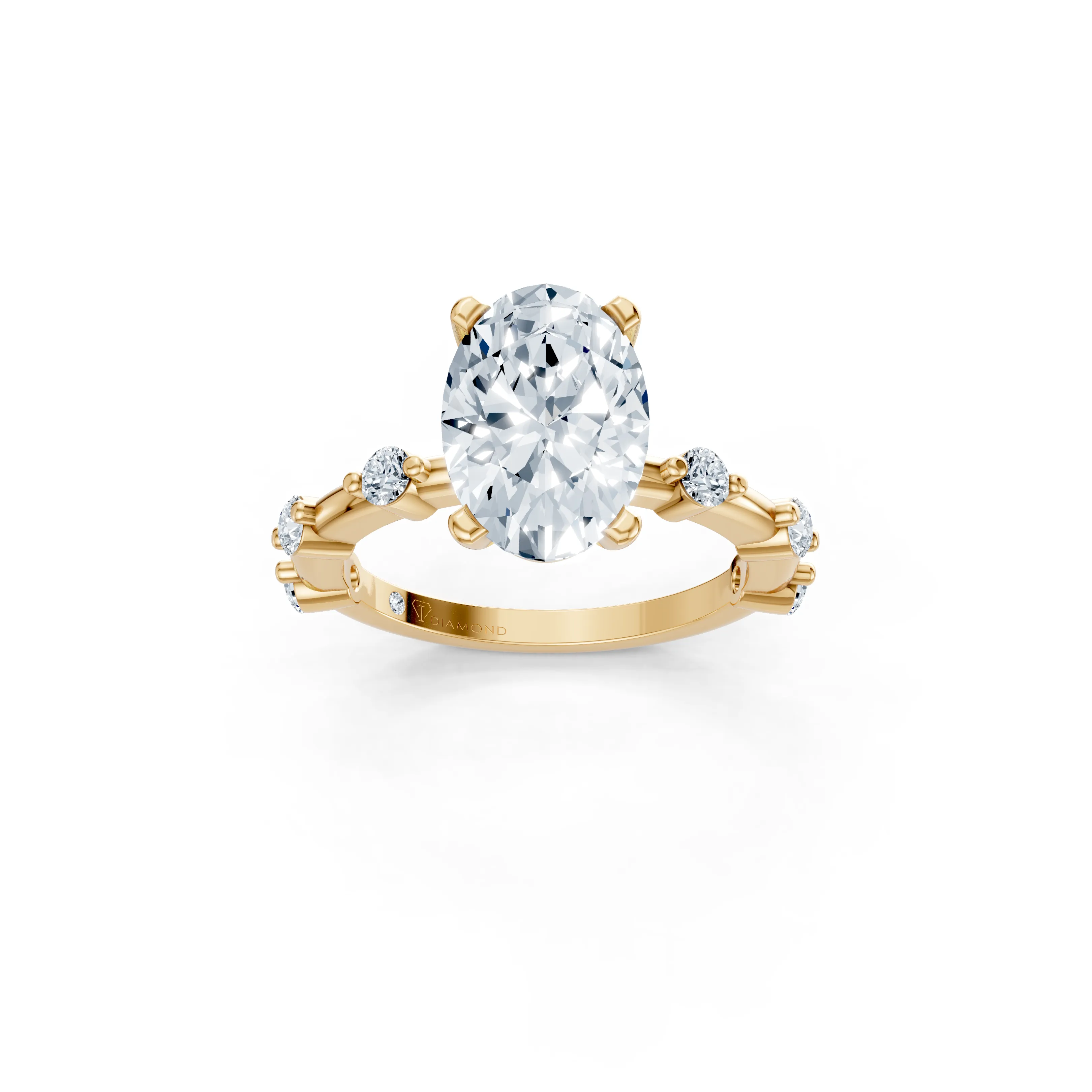 aria oval solitaire ring 1 - main - 1