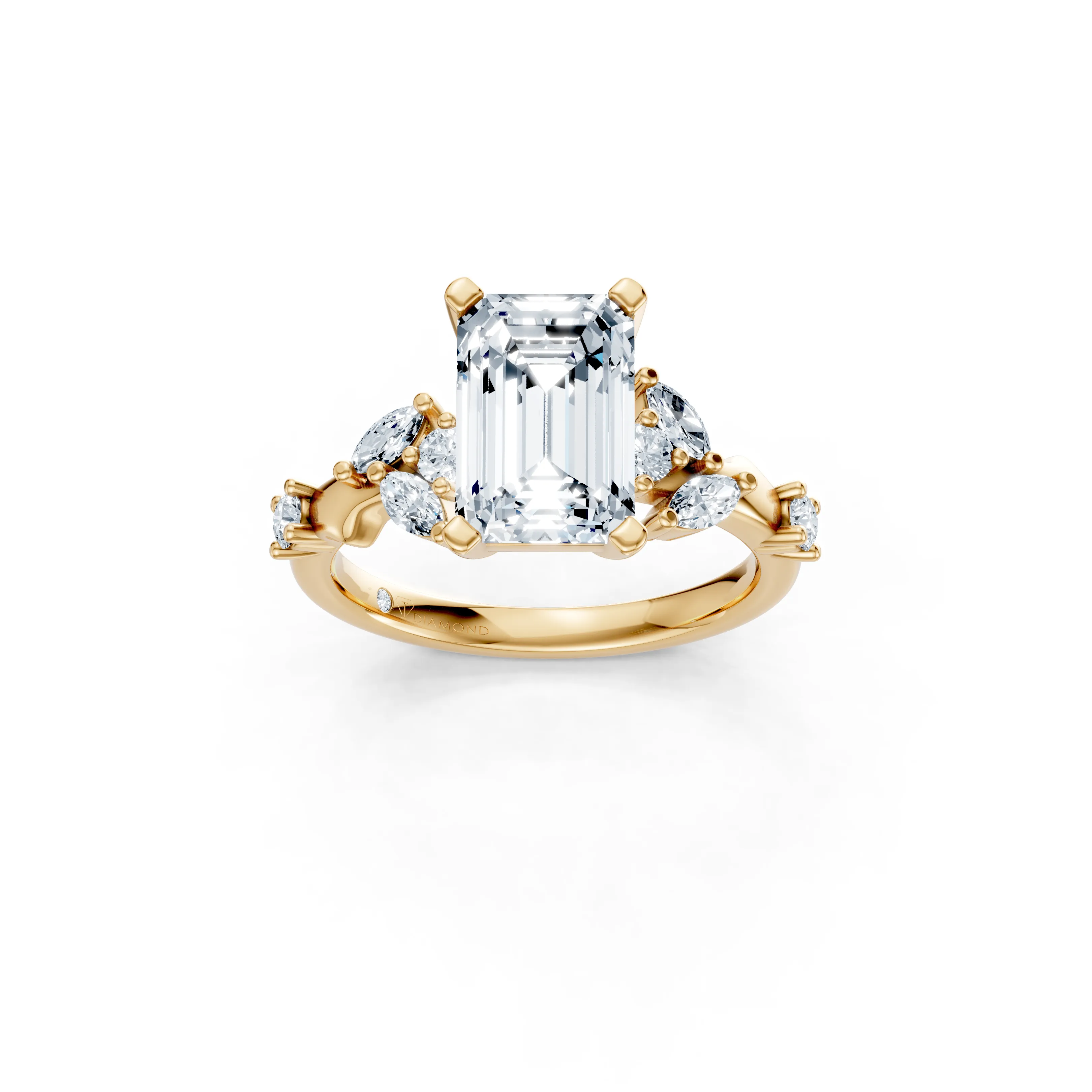 sylvaria emerald botanical cluster ring - main - 1