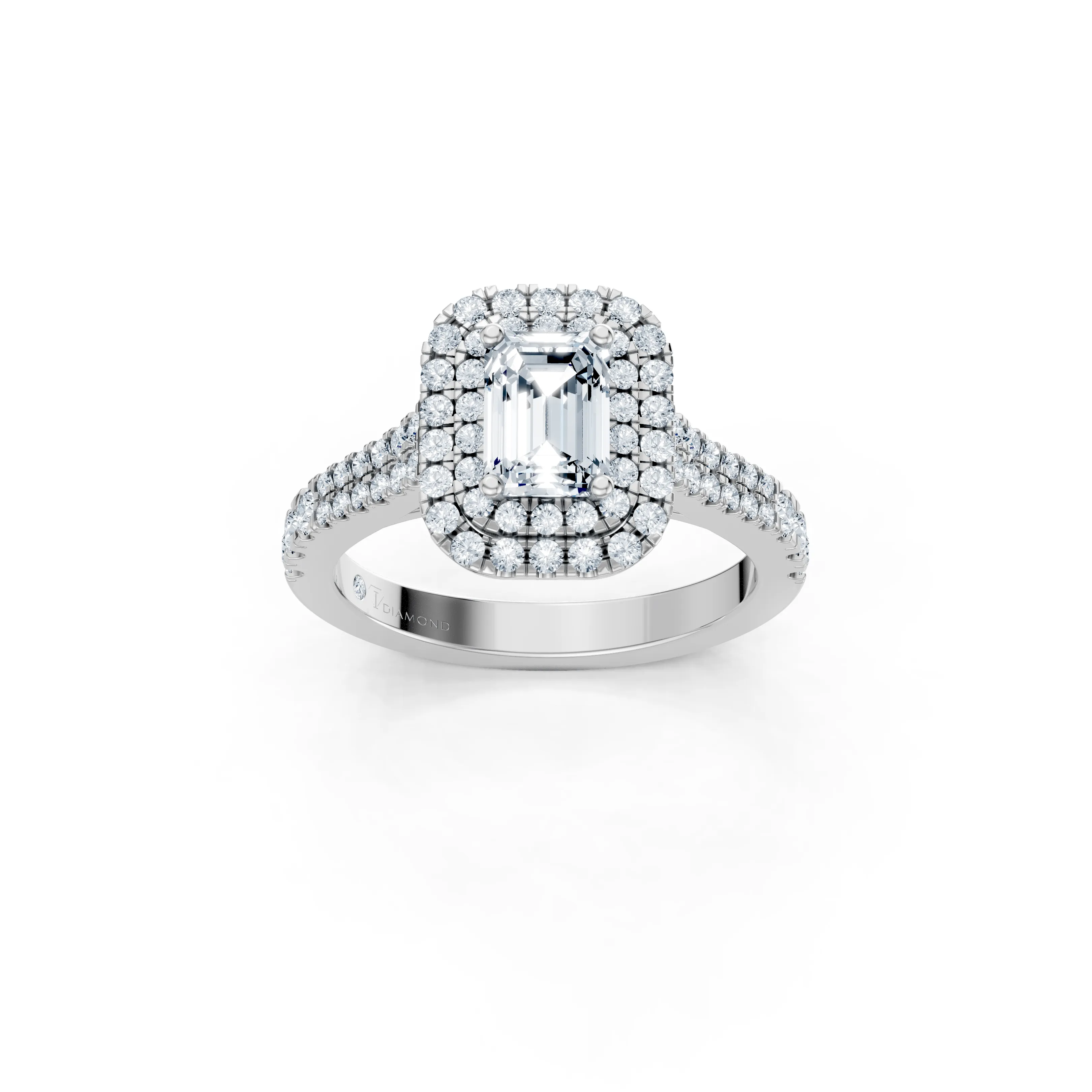 valencia double halo pave ring - main - 1