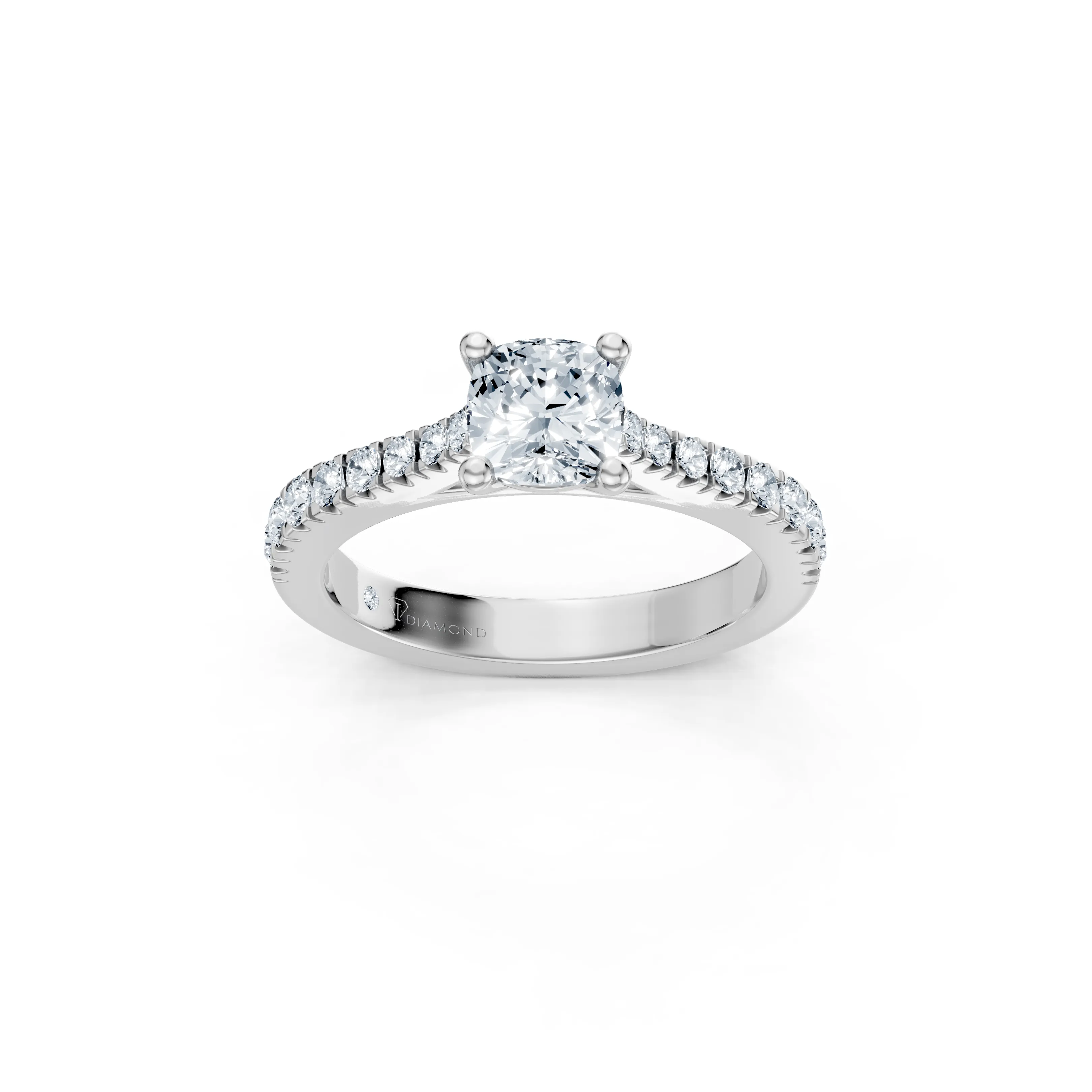 aurelia pave solitaire ring - main - 1