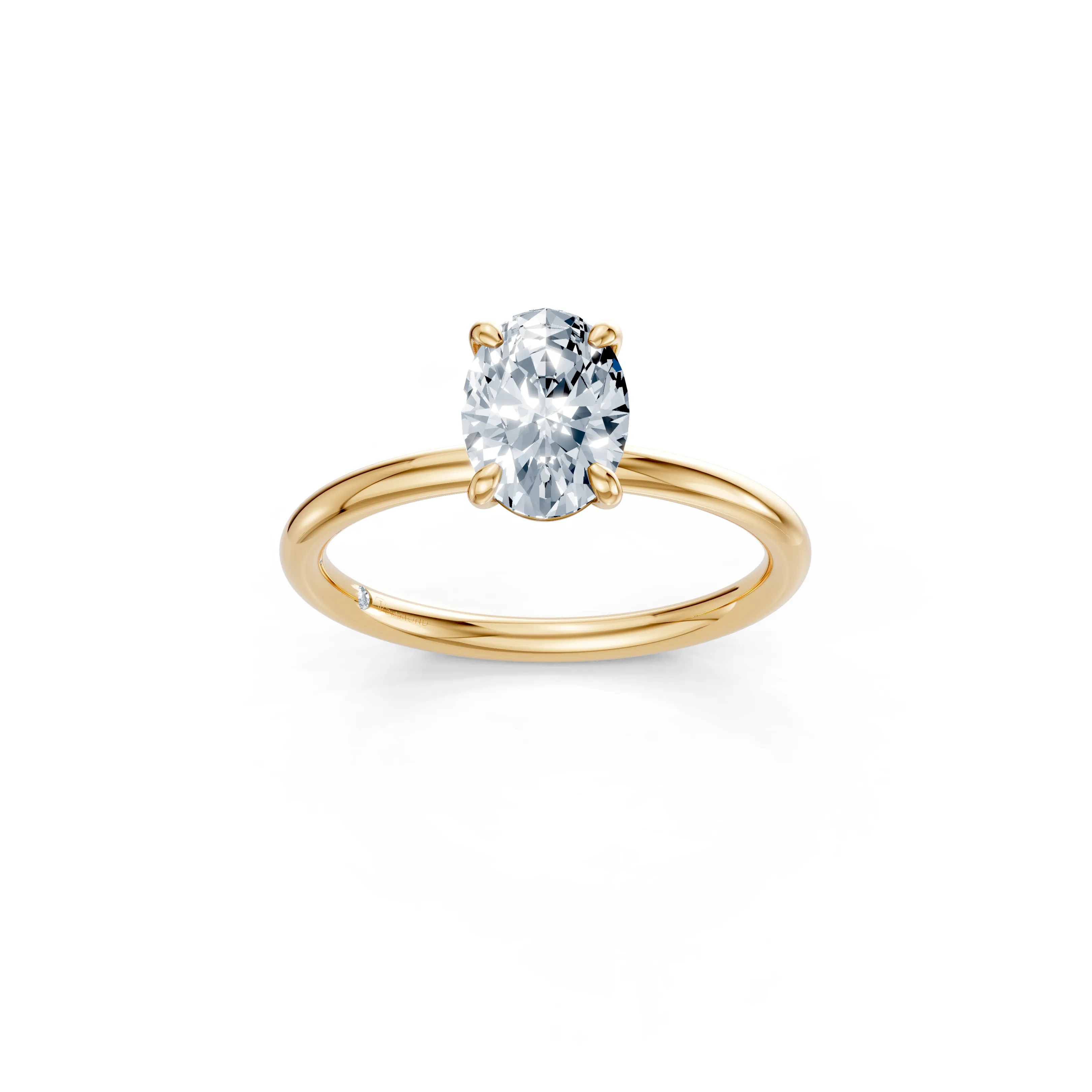 liora oval essence solitaire ring - main - 1