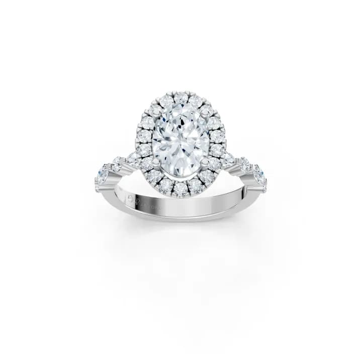 Selene Oval Halo Ring