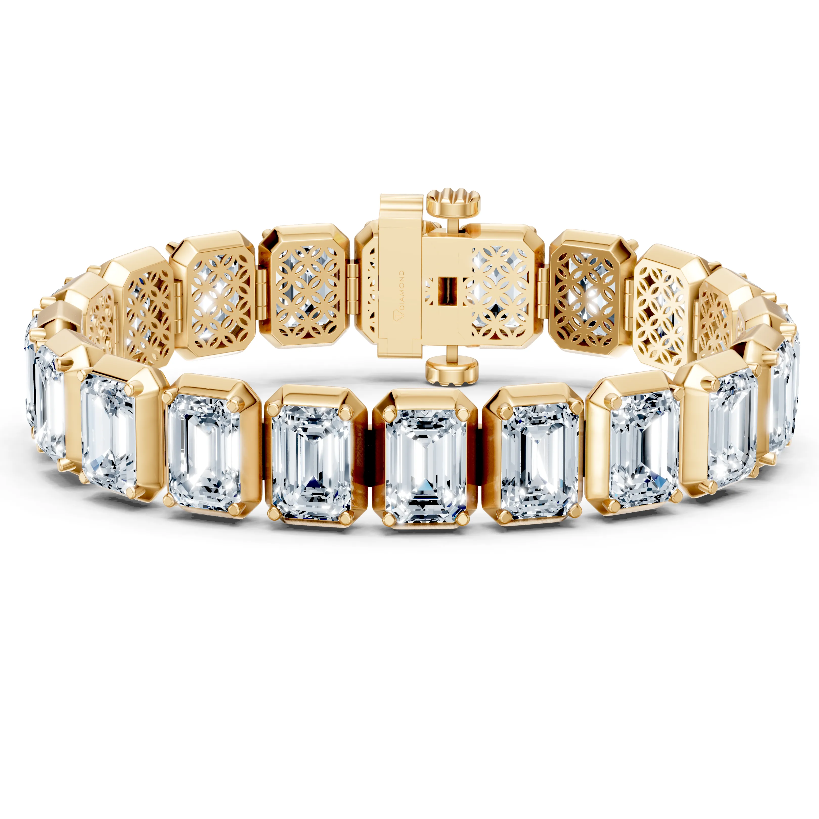 45 carat emerald tennis bracelet - main - 1