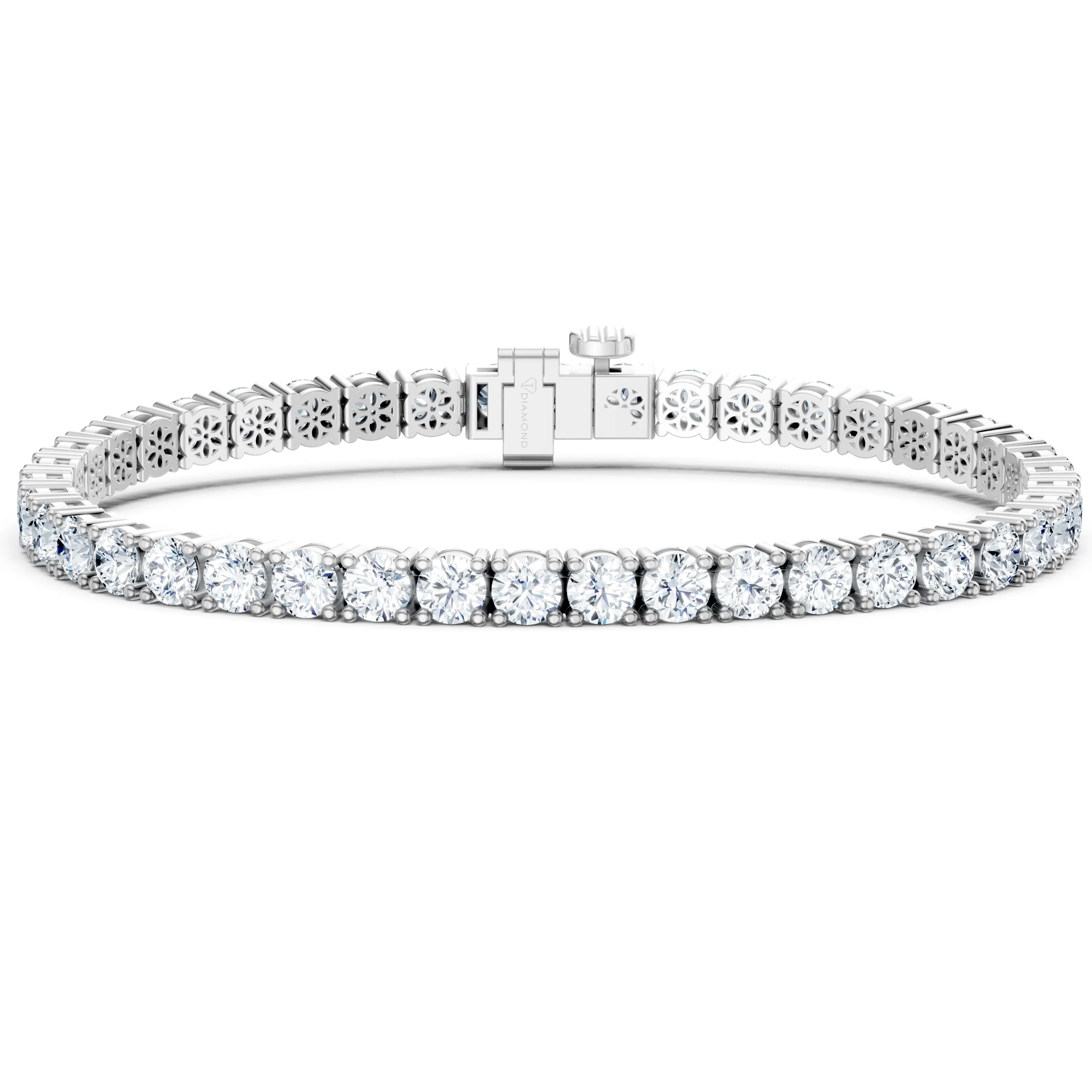 9 carat lyra tennis bracelet - main - 1