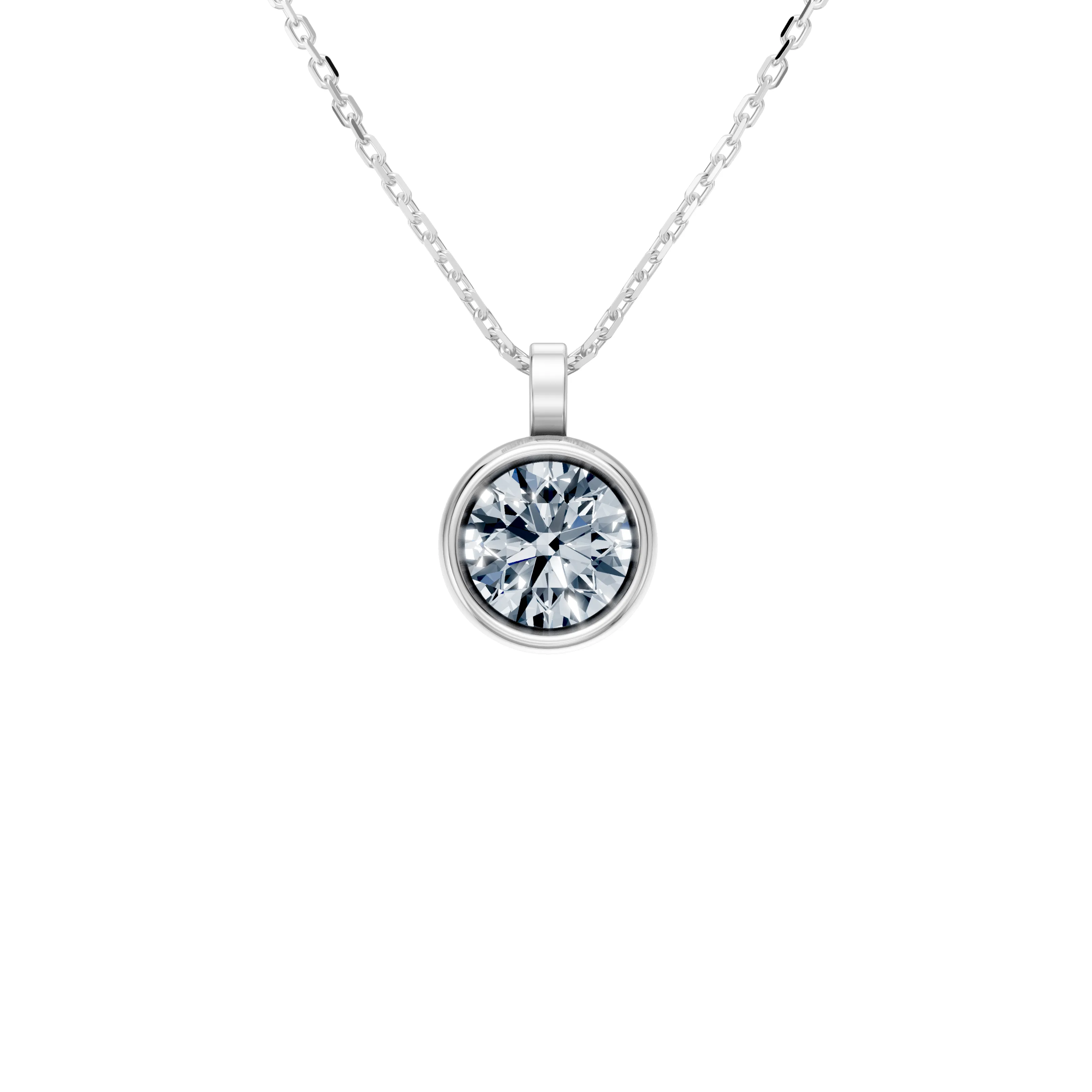 aurielle bezel solitaire pendant - main - 1
