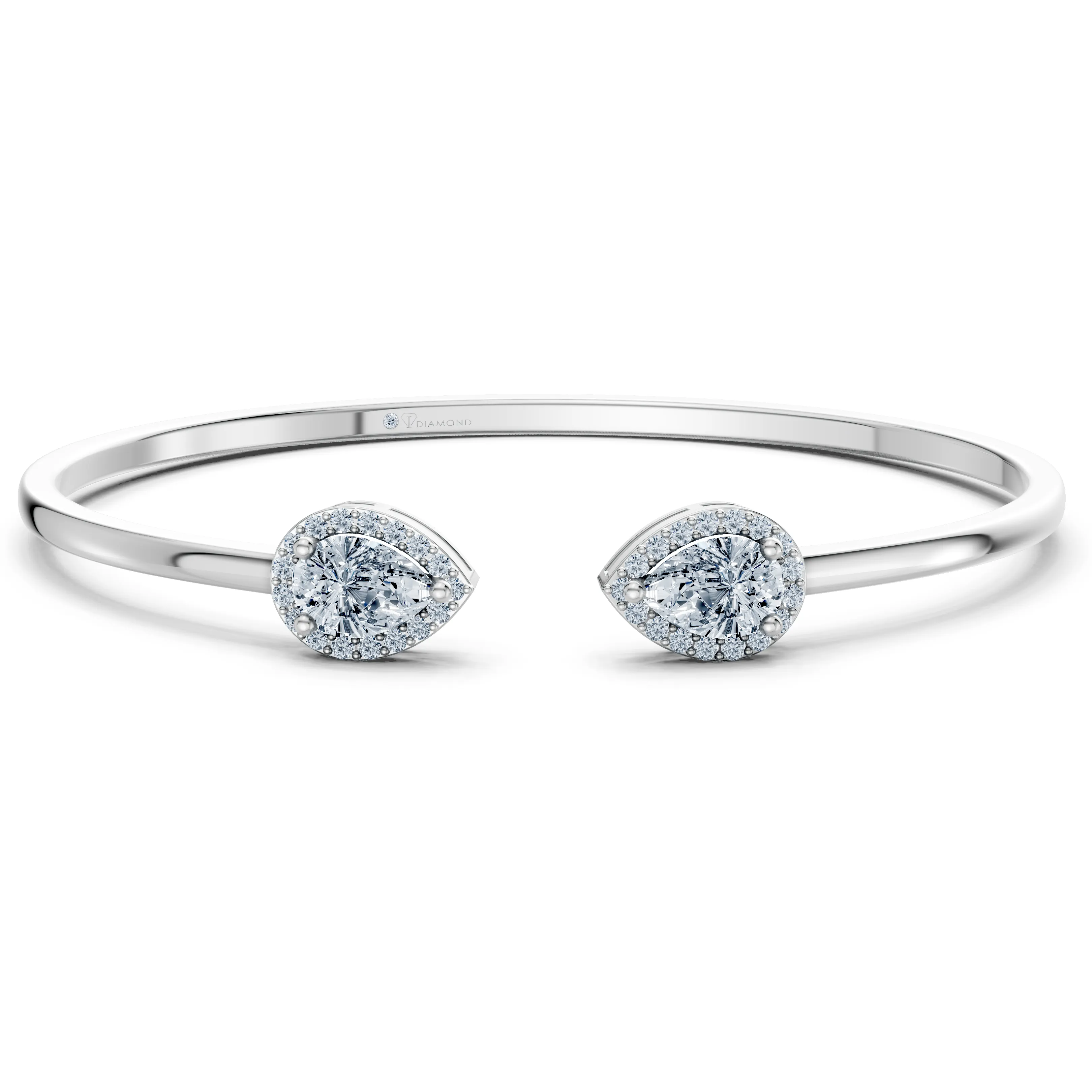 twin dewdrop halo cuff - main - 1