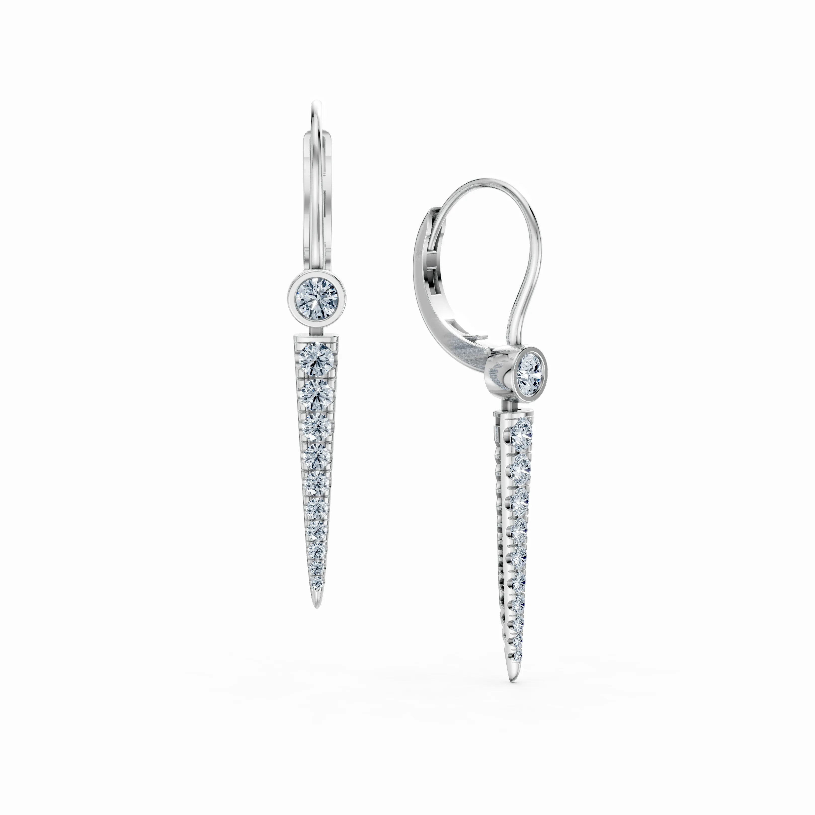 calistra pivot pave spire earrings - main - 1