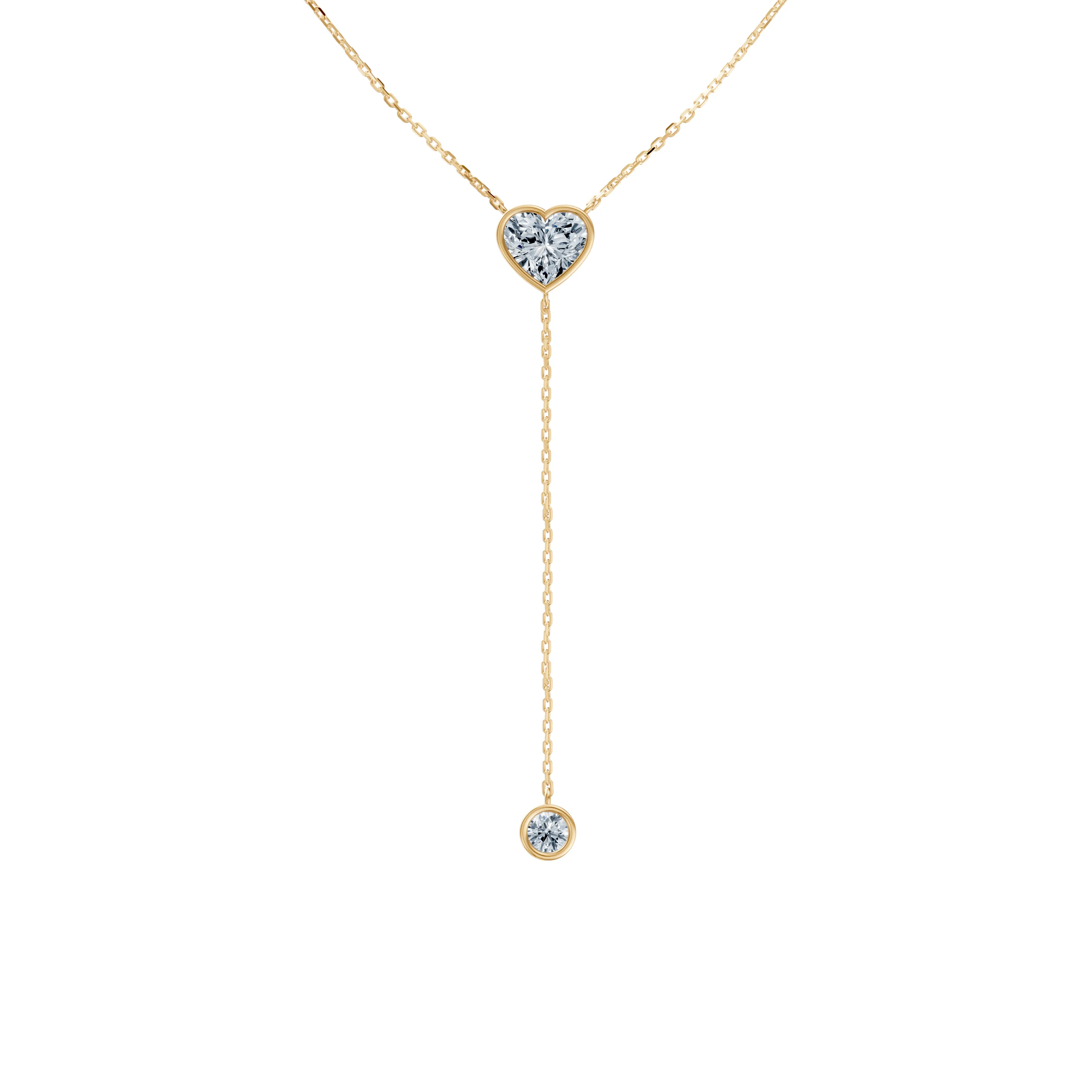 adora heart drop lariat necklace - main - 1