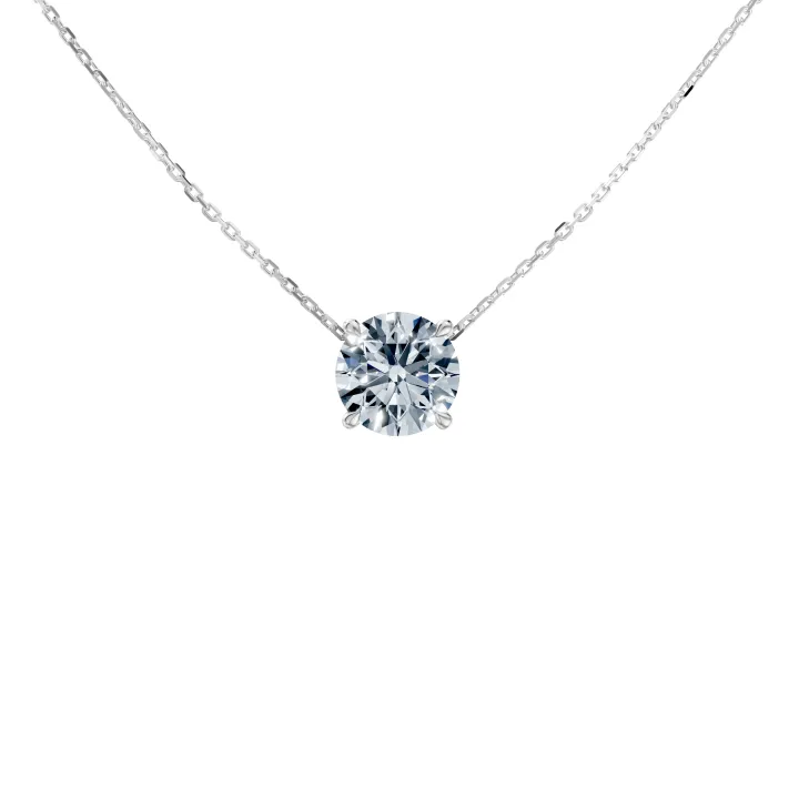 Luna 2 Carat Solitaire Necklace