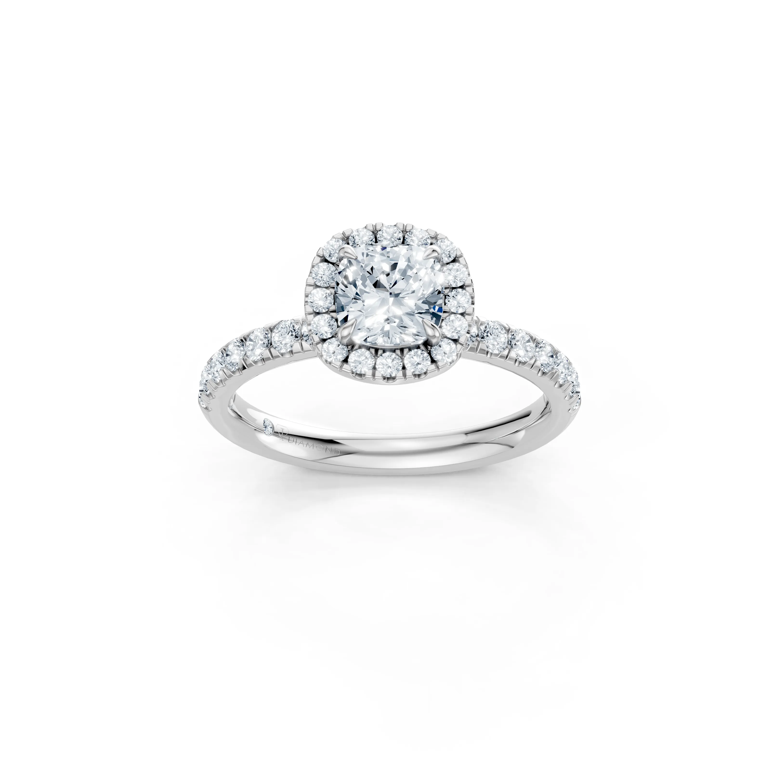 elysia cushion halo engagement ring - main - 1
