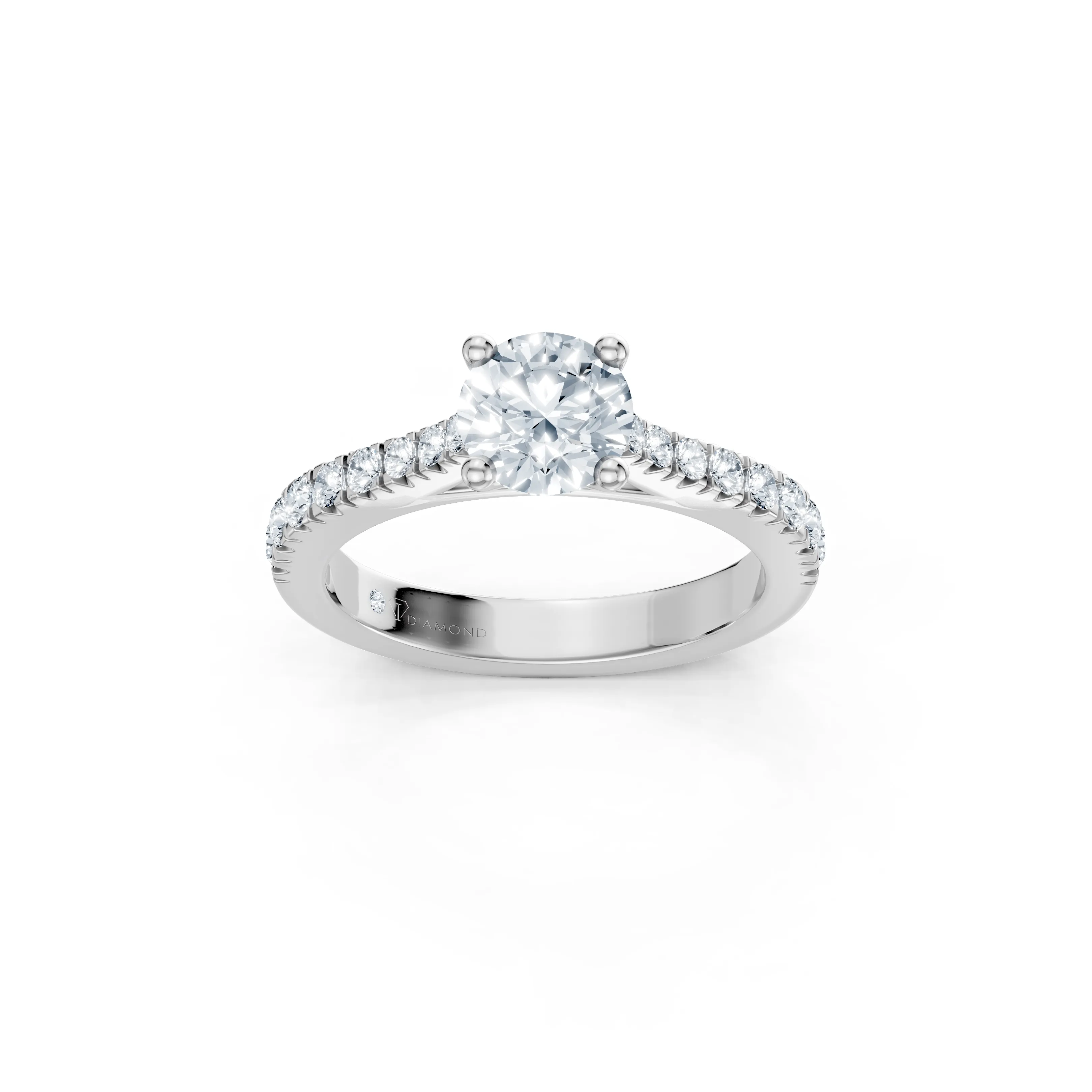 celeste round pave solitaire - main - 1
