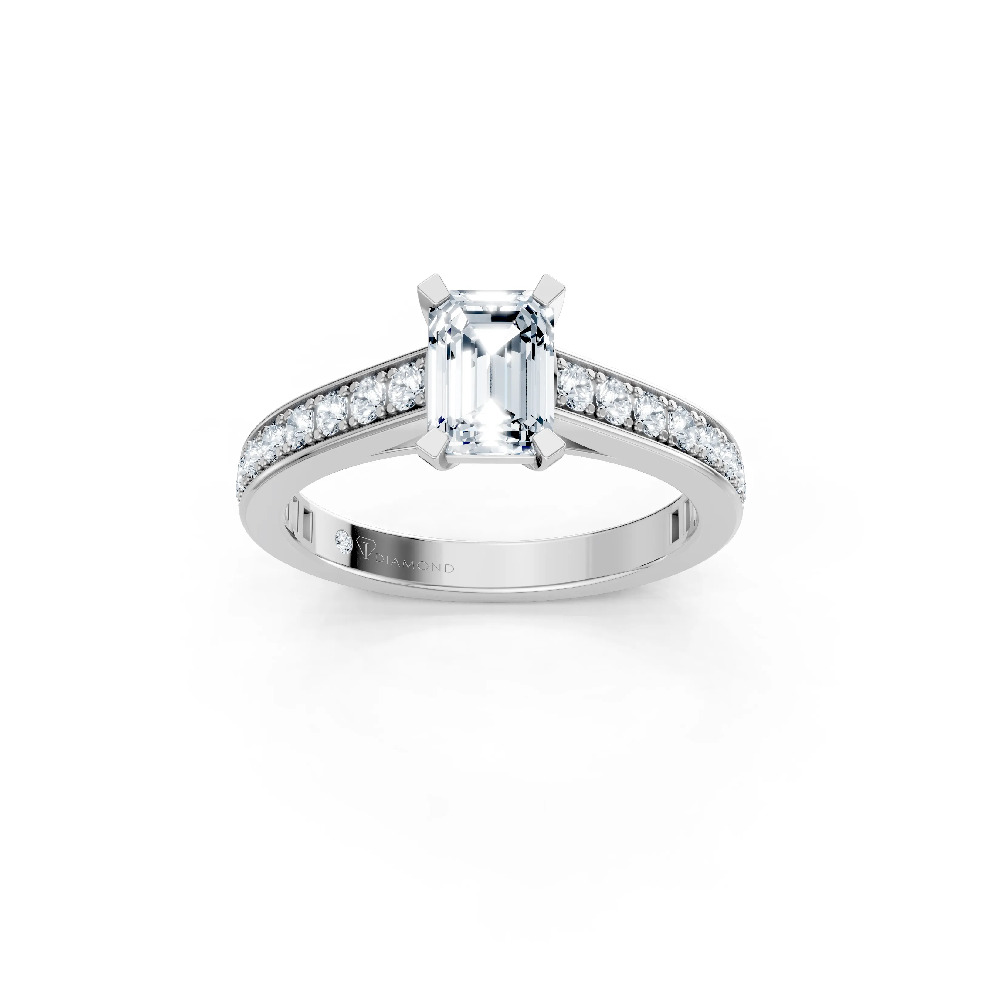 radiant quatre pave solitaire - main - 1