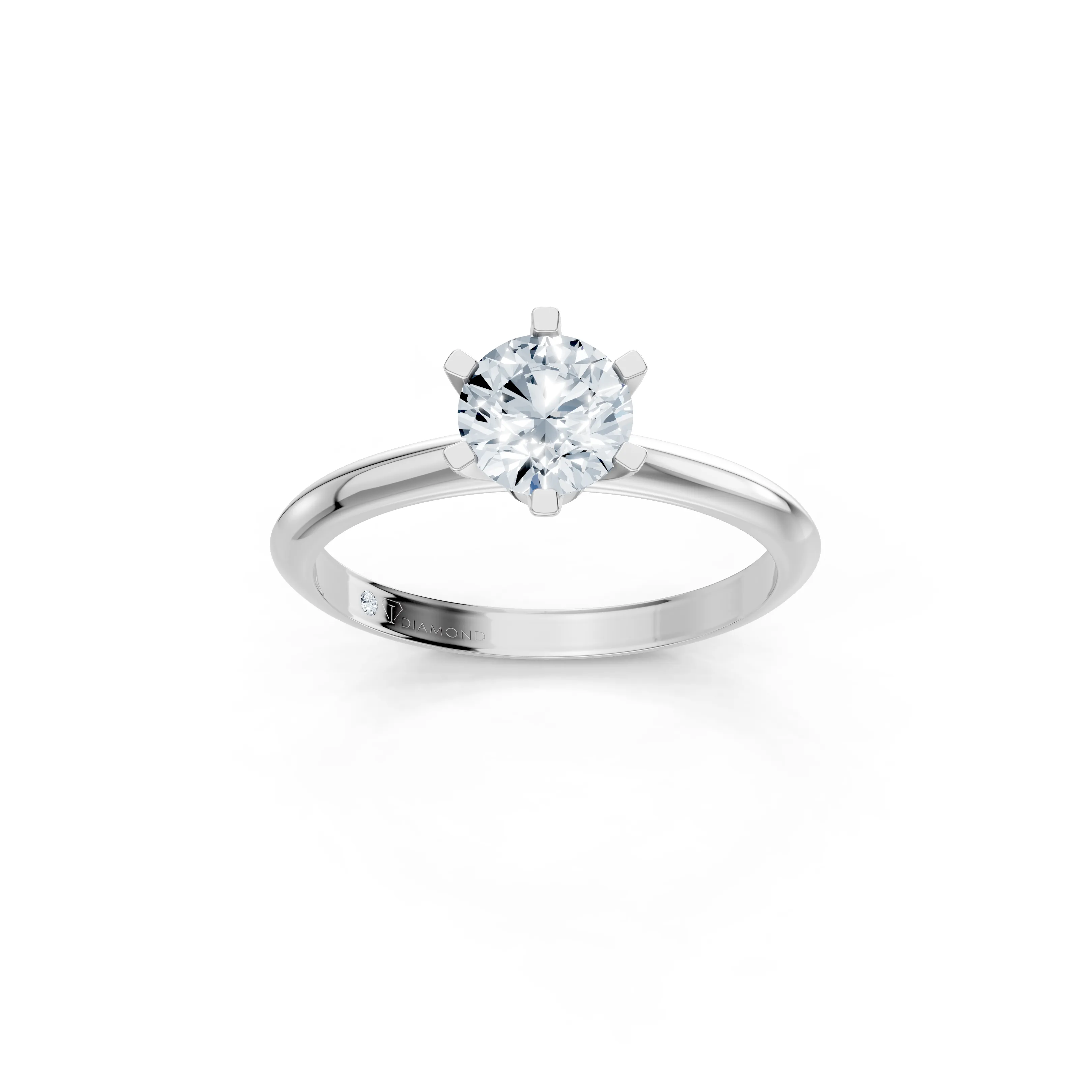eclipse round 6 prong solitaire ring - main - 1