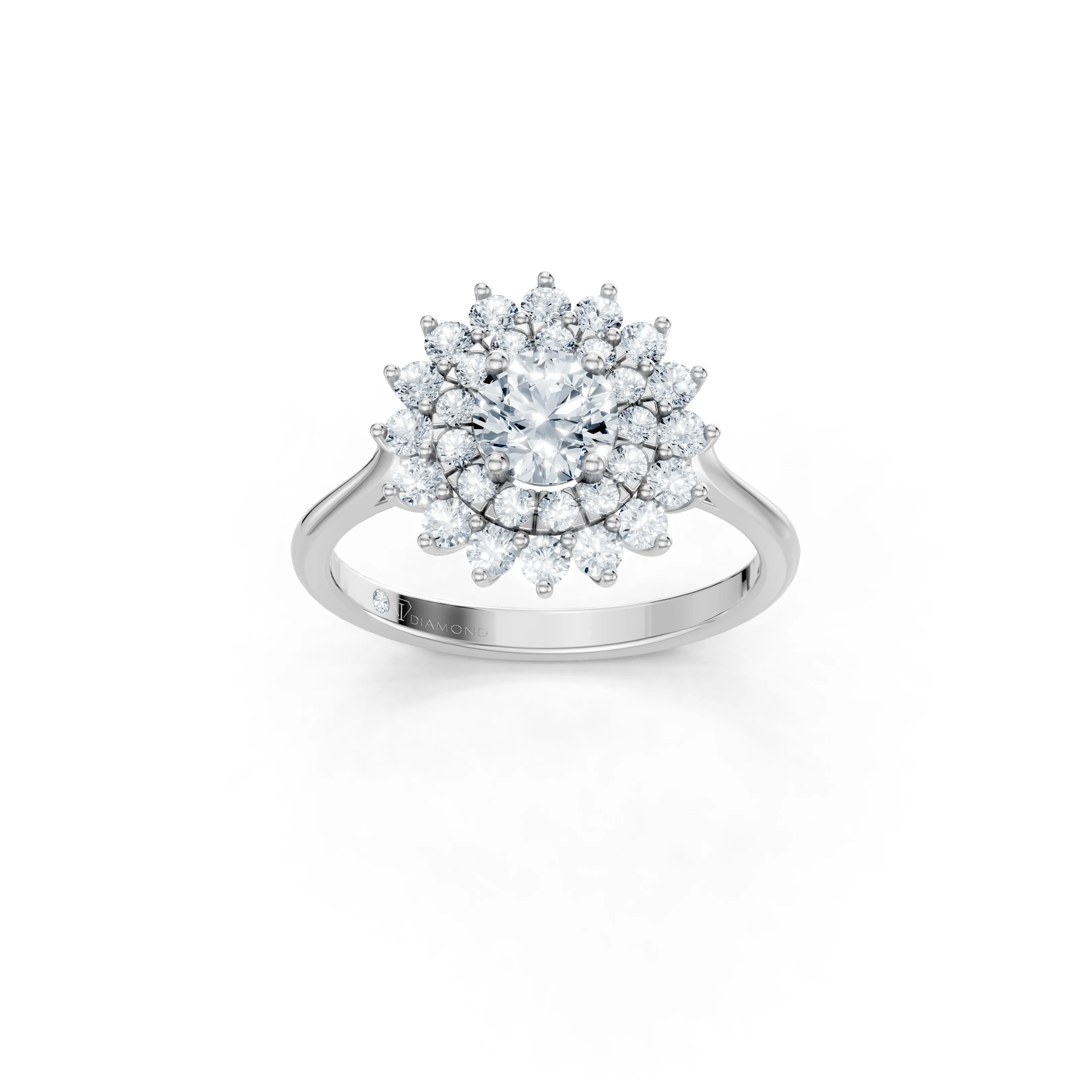 radiant bloom halo ring - main - 1