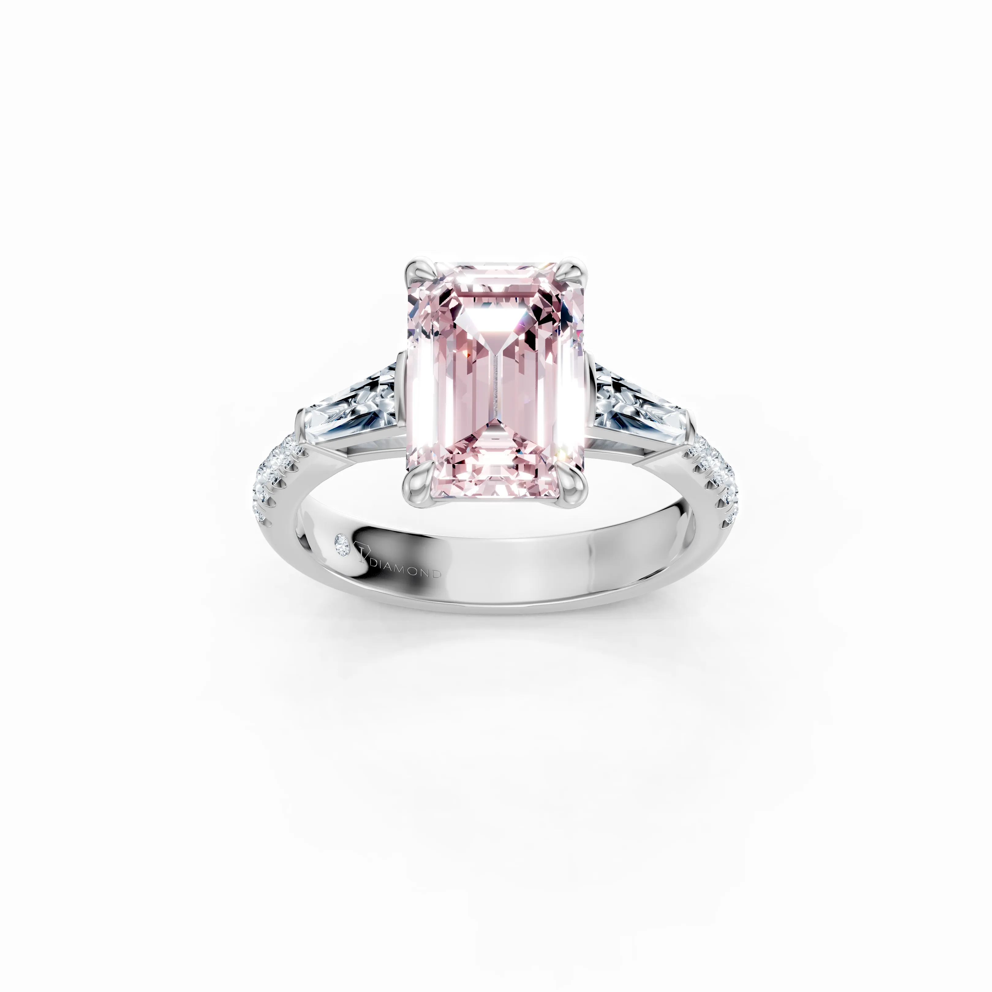 blush axis trio solitaire ring - main - 1