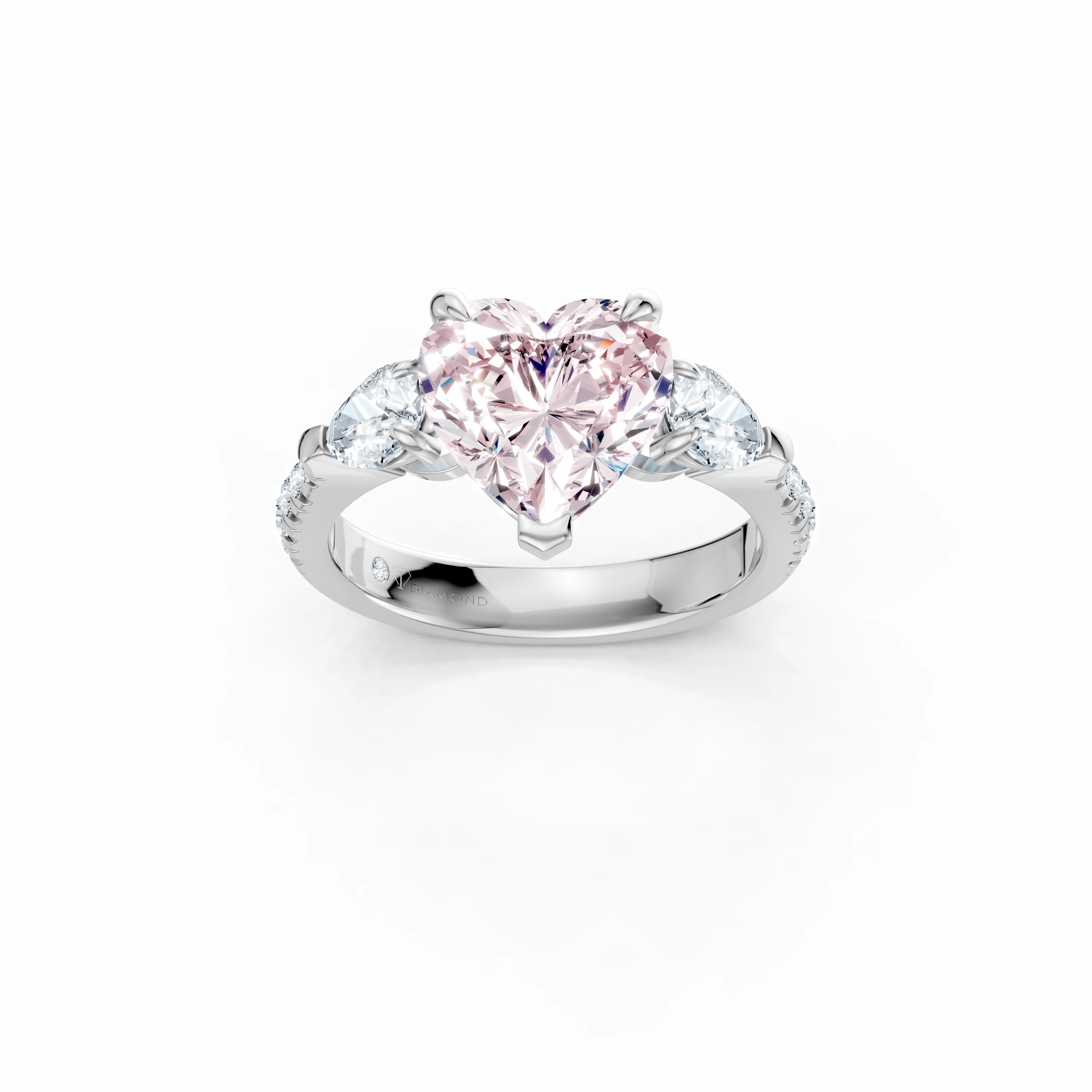 amoura rose heart trio ring - main - 1