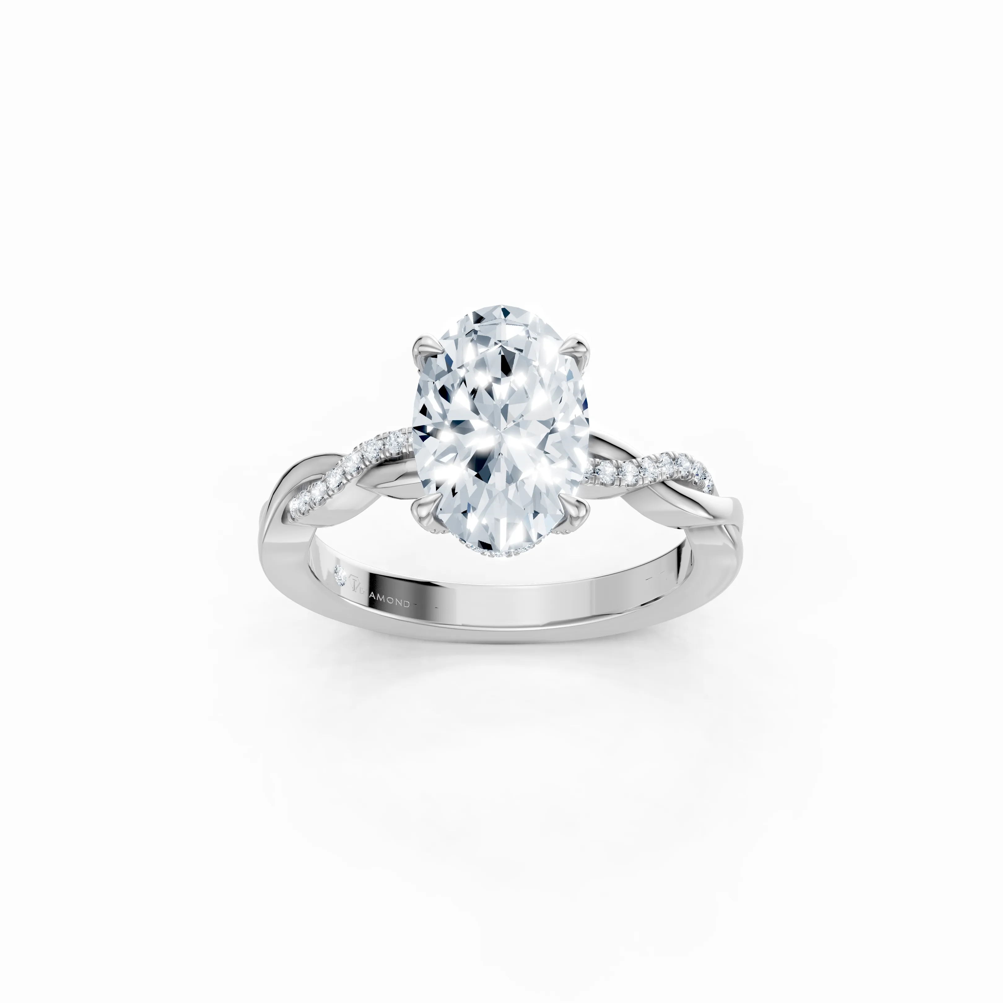liora oval twisted halo ring - main - 1