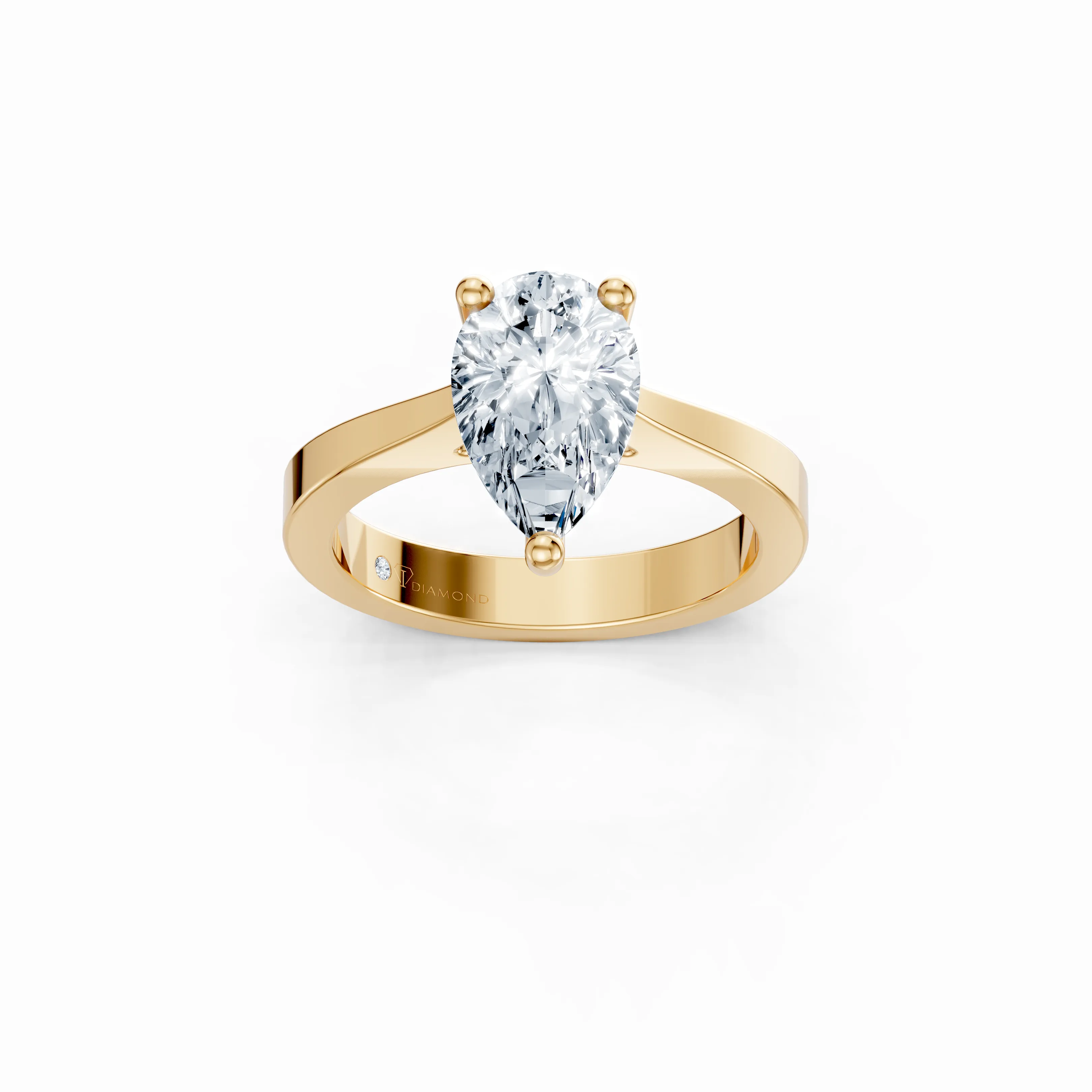 aurelia pear solitaire ring - main - 1