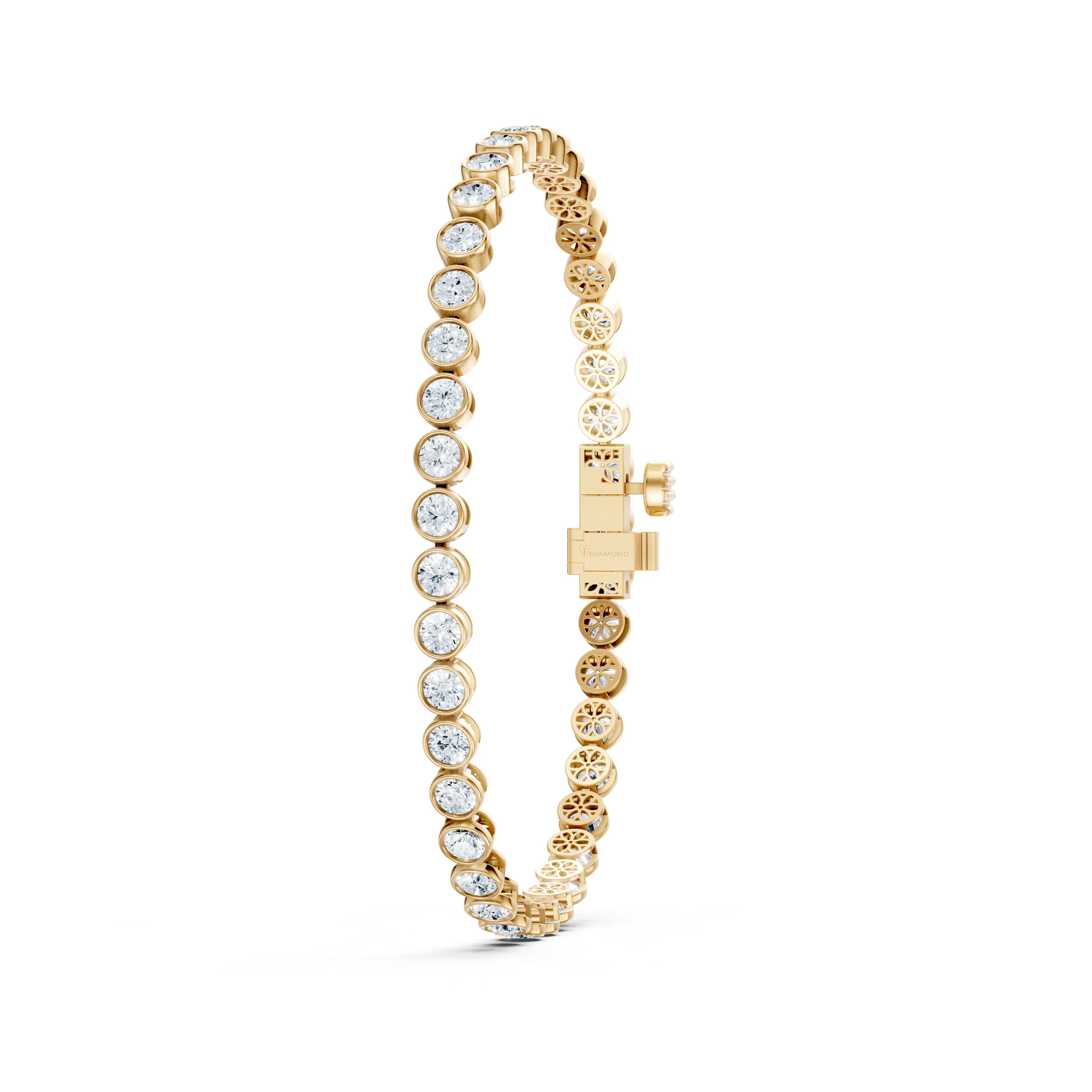 5 carat haloline bezel bracelet - gallery - 5
