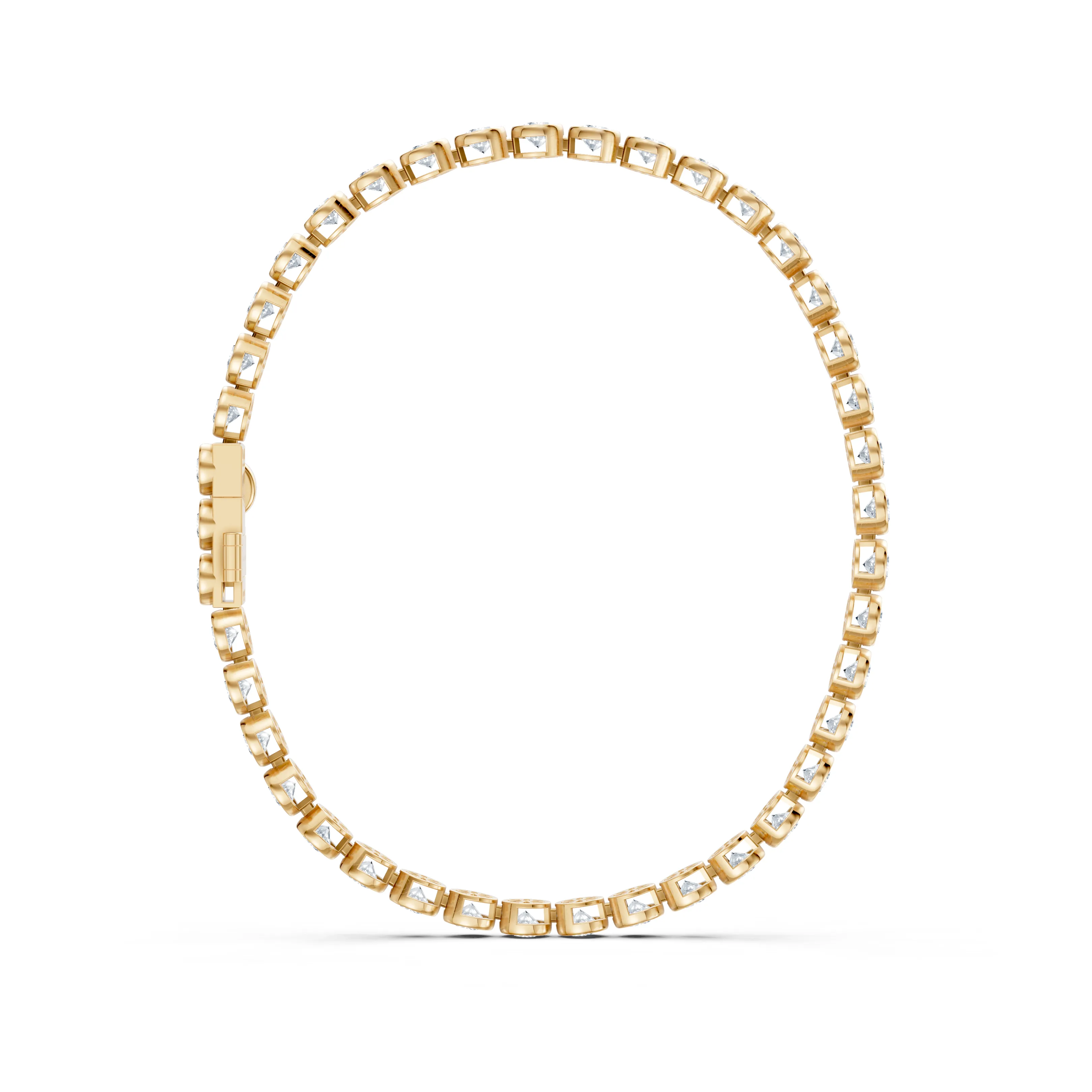 5 carat haloline bezel bracelet - gallery - 6