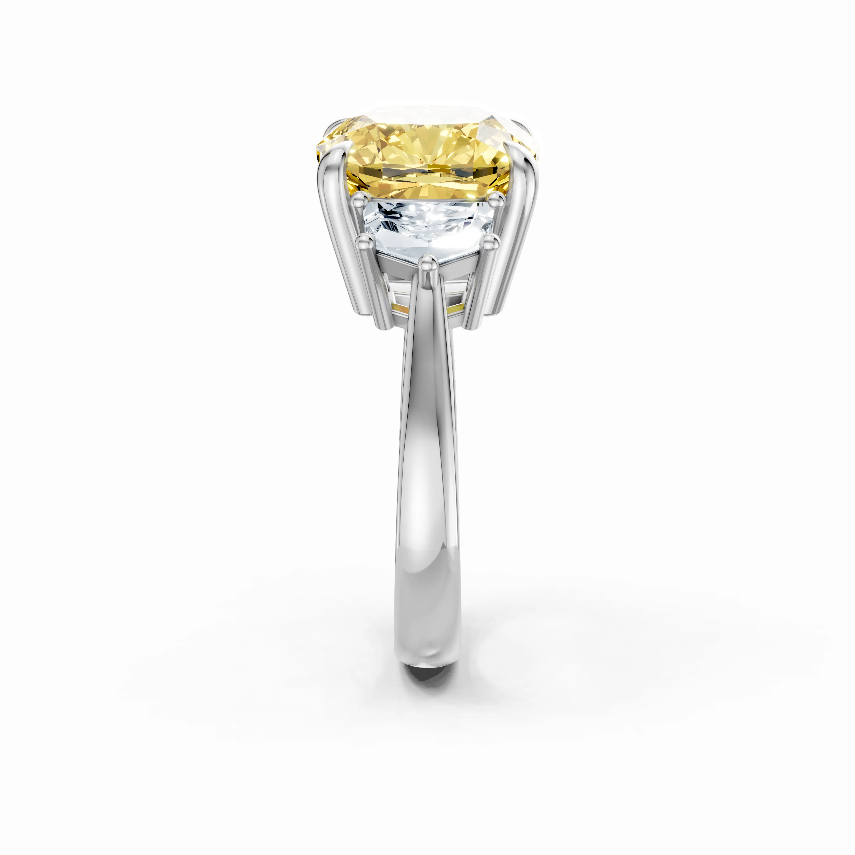 lumineuse soleil yellow trio ring - gallery - 3