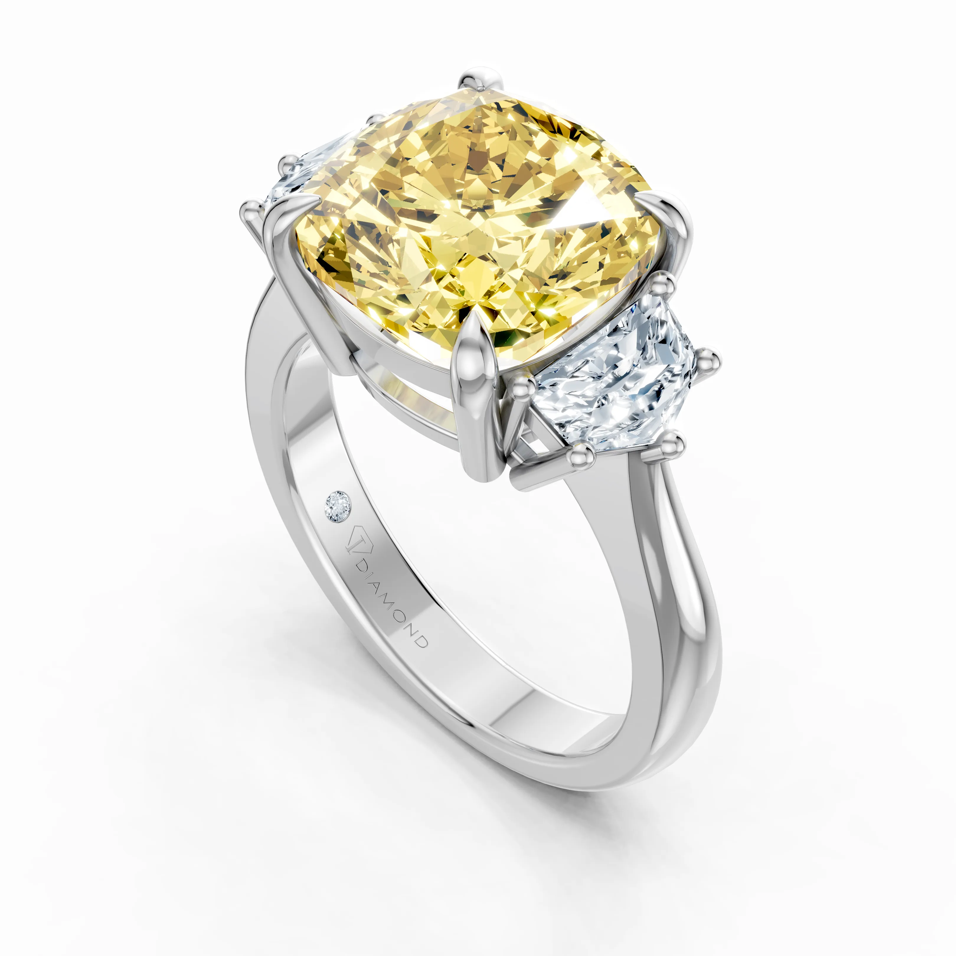 lumineuse soleil yellow trio ring - gallery - 4