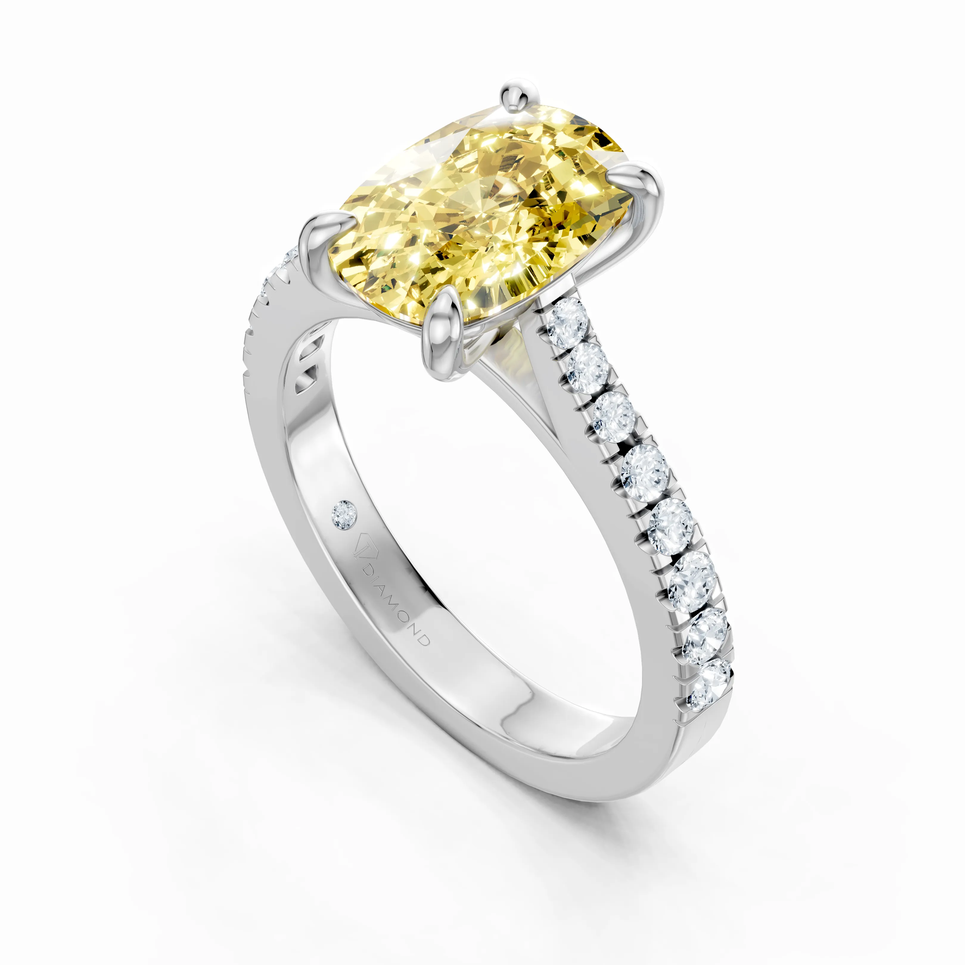 soleia cushion pave solitaire ring - gallery - 5