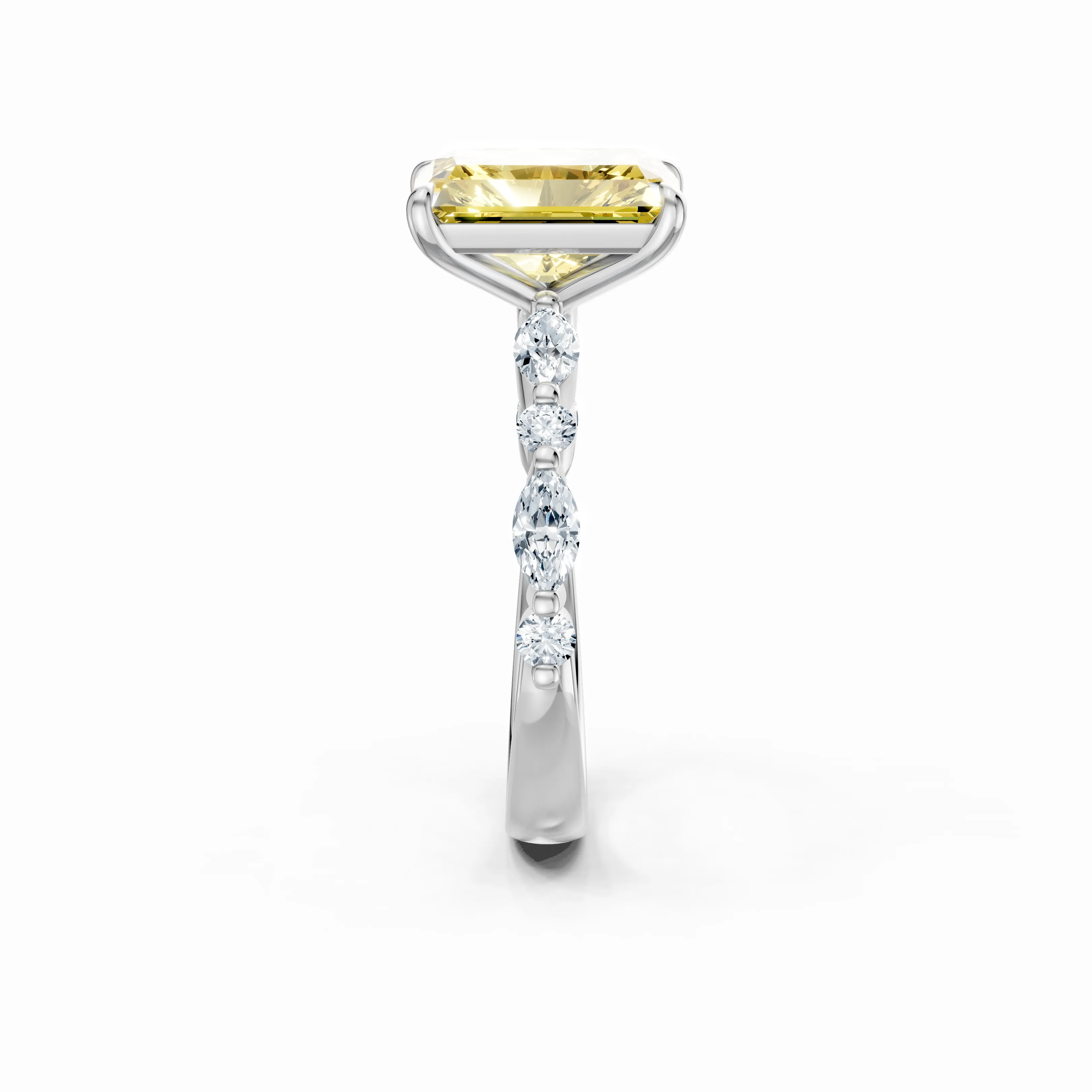 lumiera radiant accent solitaire ring - gallery - 3