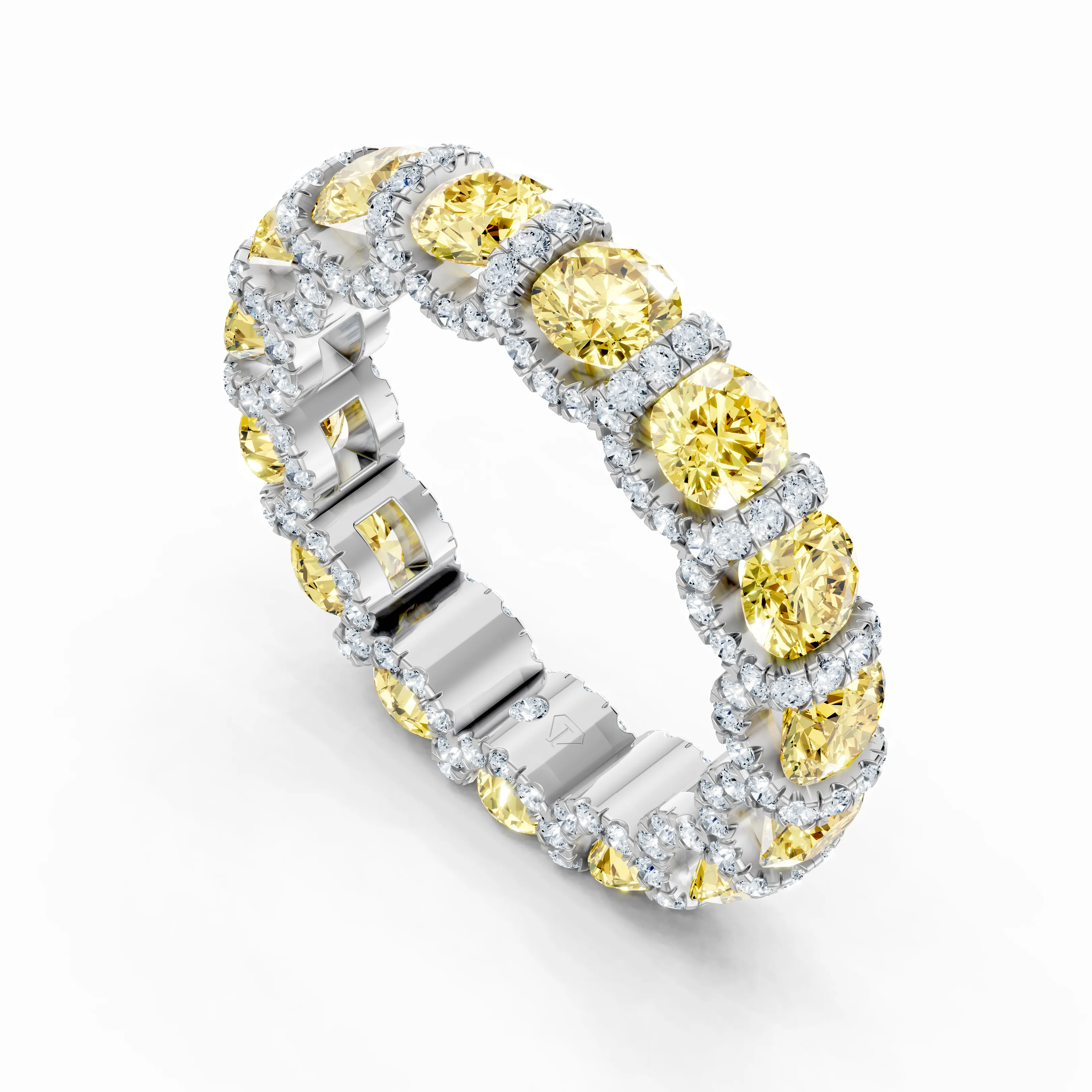 invisible eternity ring fancy yellow - gallery - 4