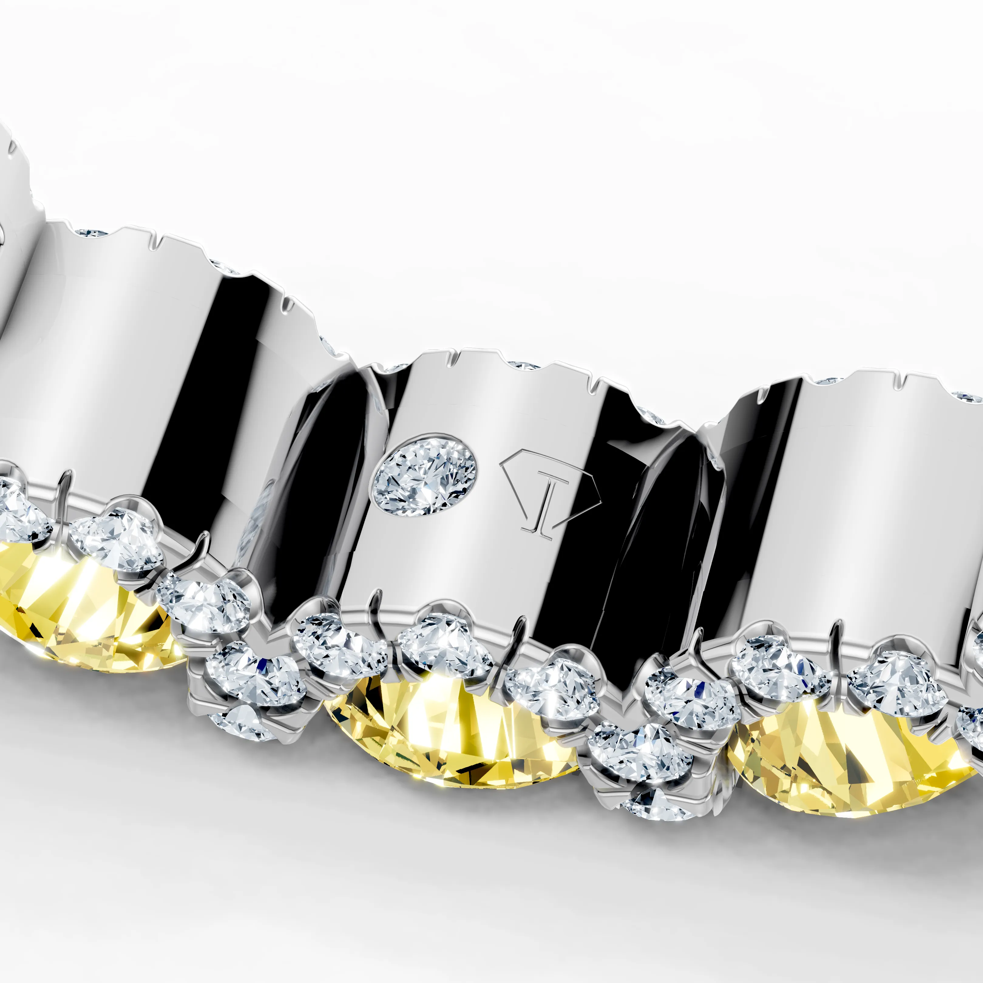 invisible eternity ring fancy yellow - gallery - 5