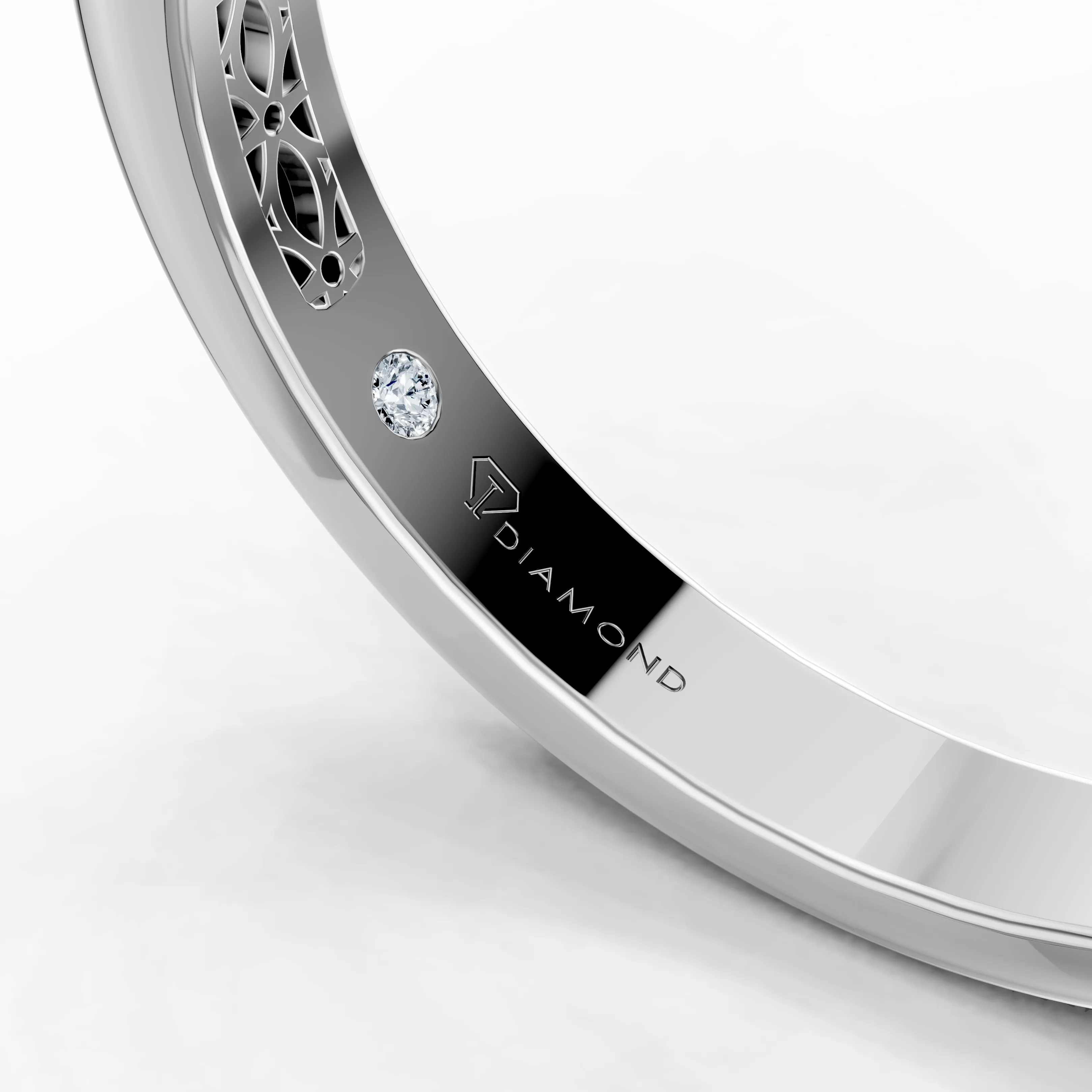 radiance oval triple halo ring - gallery - 6