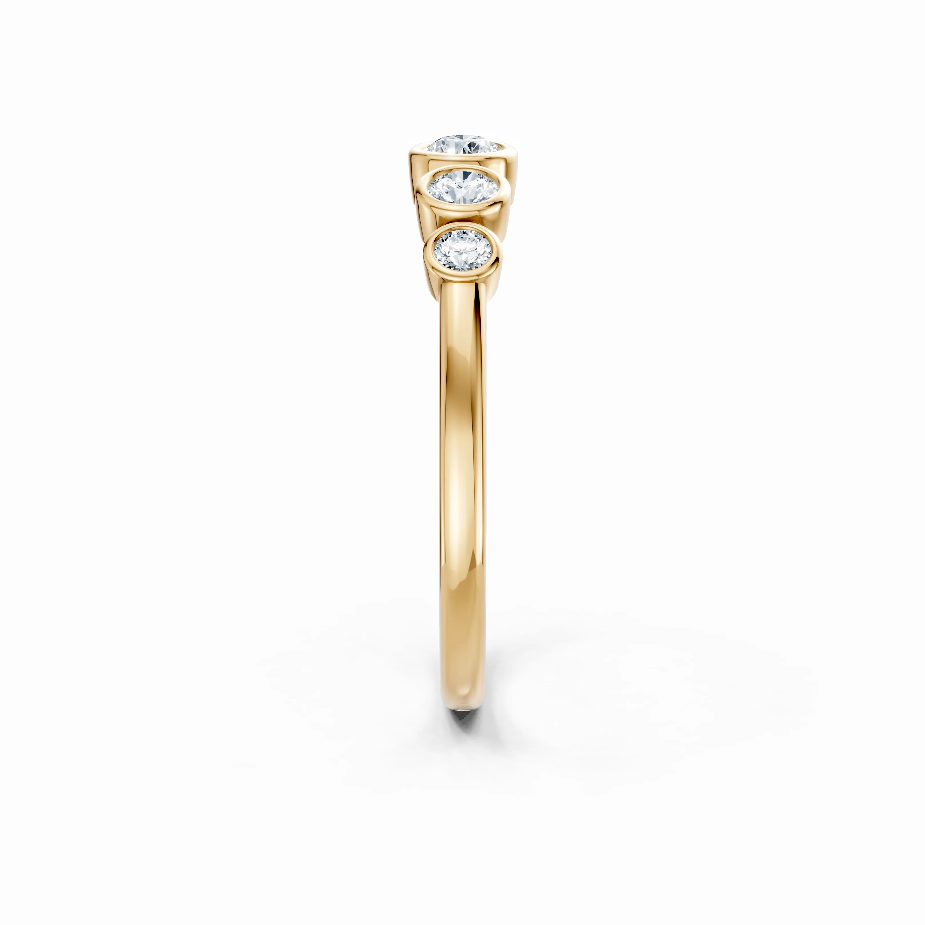 tapered five diamond band - gallery - 5