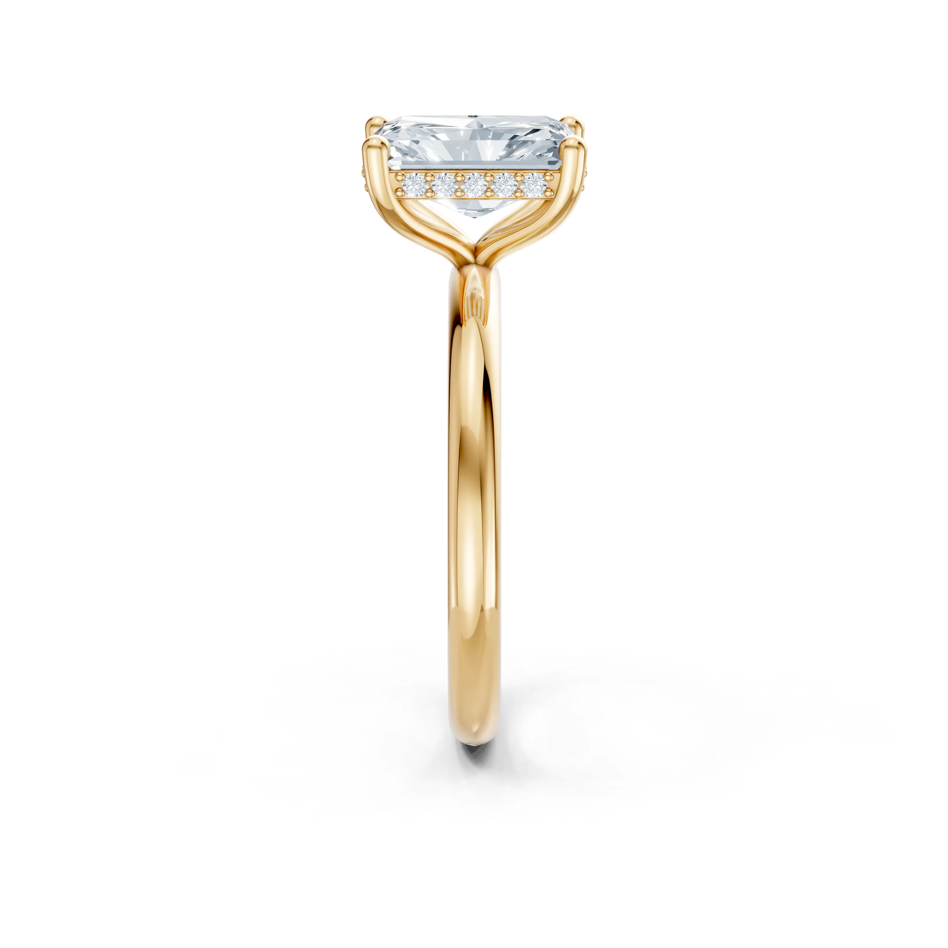 radiant crest solitaire ring - gallery - 4